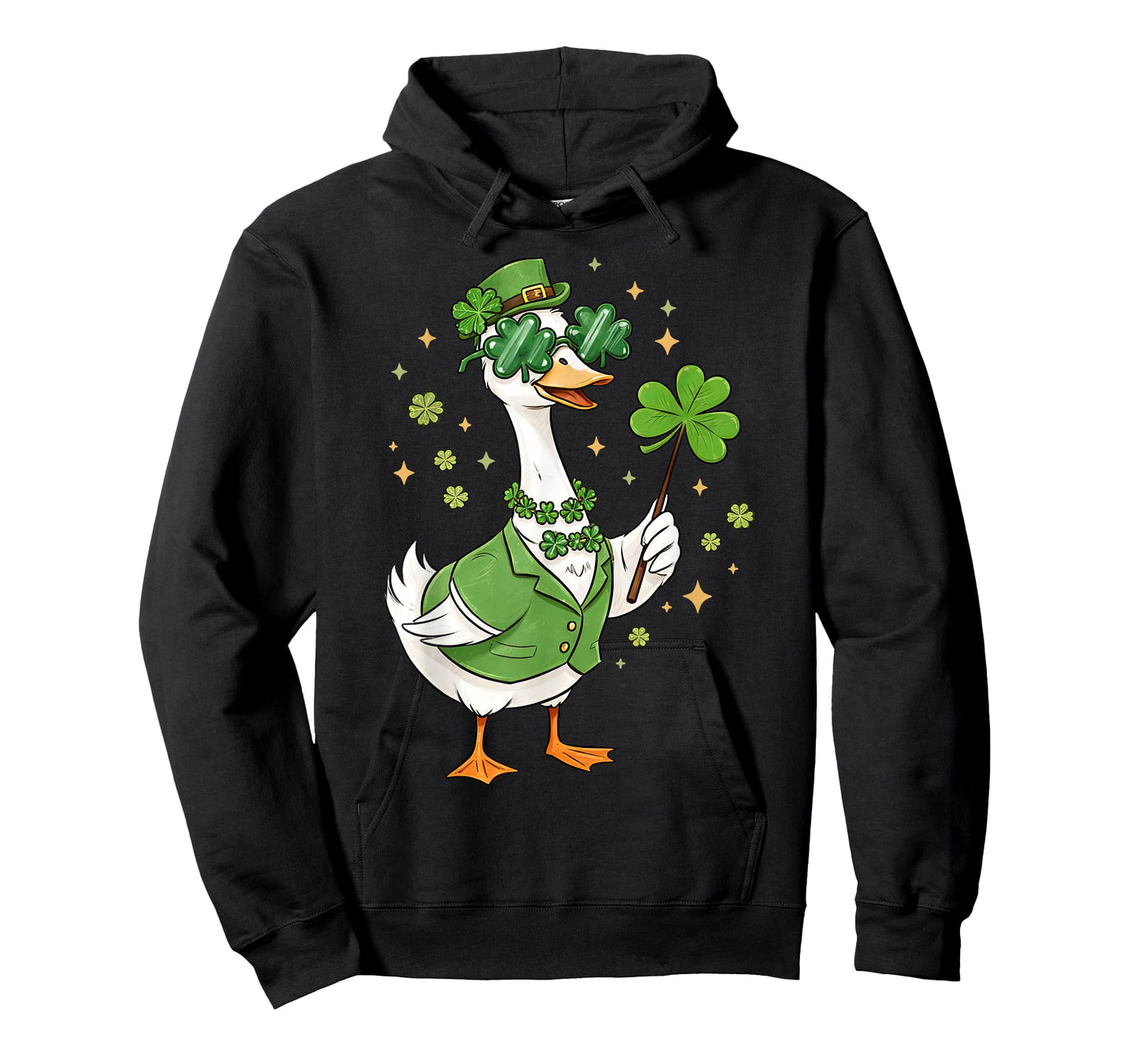 Lucky Irish Shamrock Leprechaun Silly Goose St Patricks Day T-Shirt
