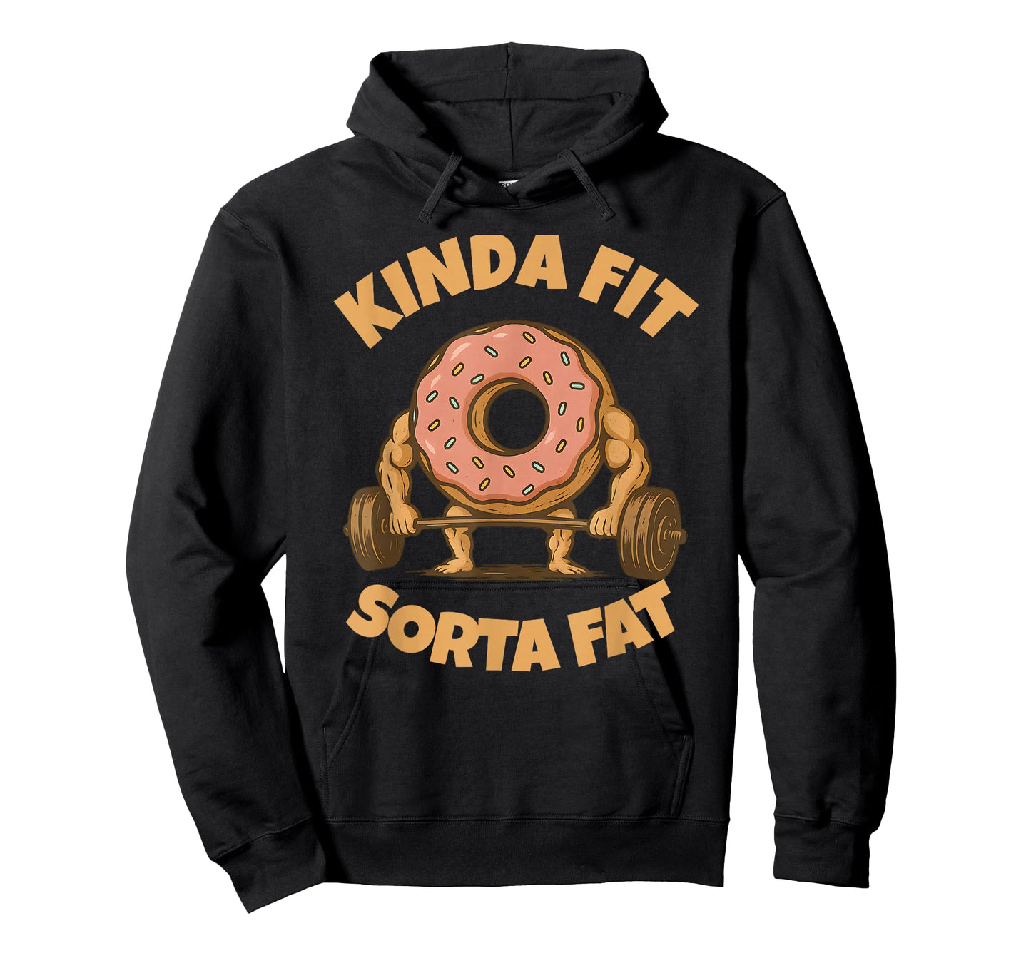 Kinda Fit Sorta Fat Fitness Funny Gym Workout T-Shirt