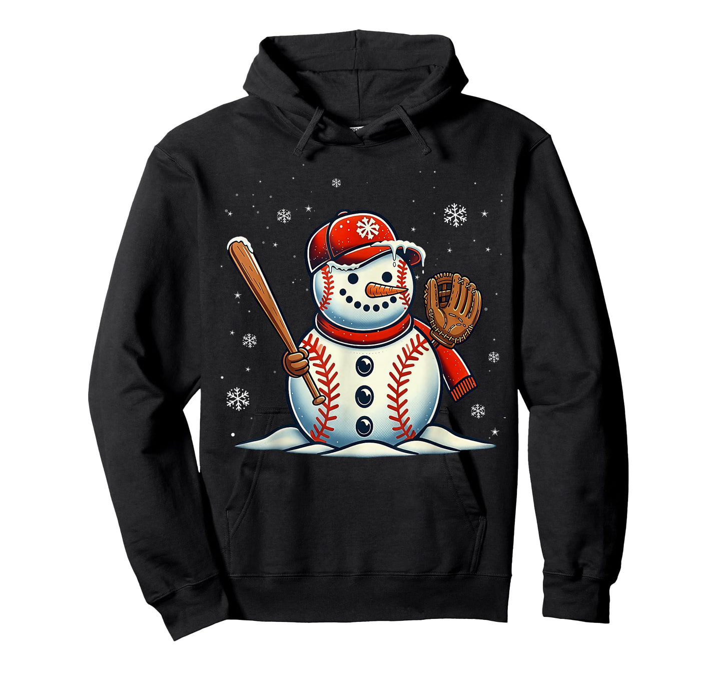 Christmas Baseball Snowman Boys Baseball Christmas Women Men T-Shirt