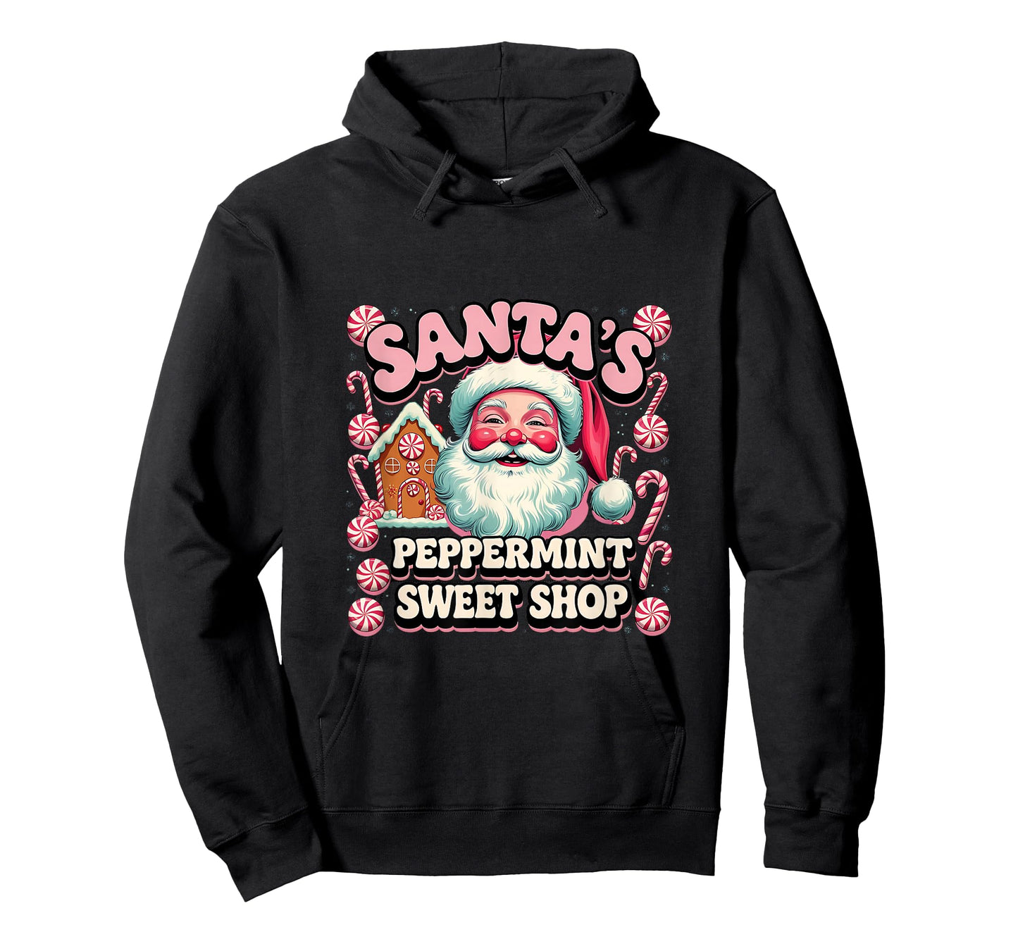 Santa’S Peppermint Sweet Shop Christmas Old Fashioned Candy T-Shirt