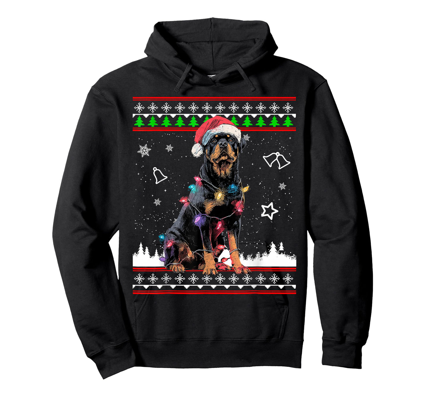 Rottweiler Christmas Ugly Sweater Funny Dog Xmas T-Shirt