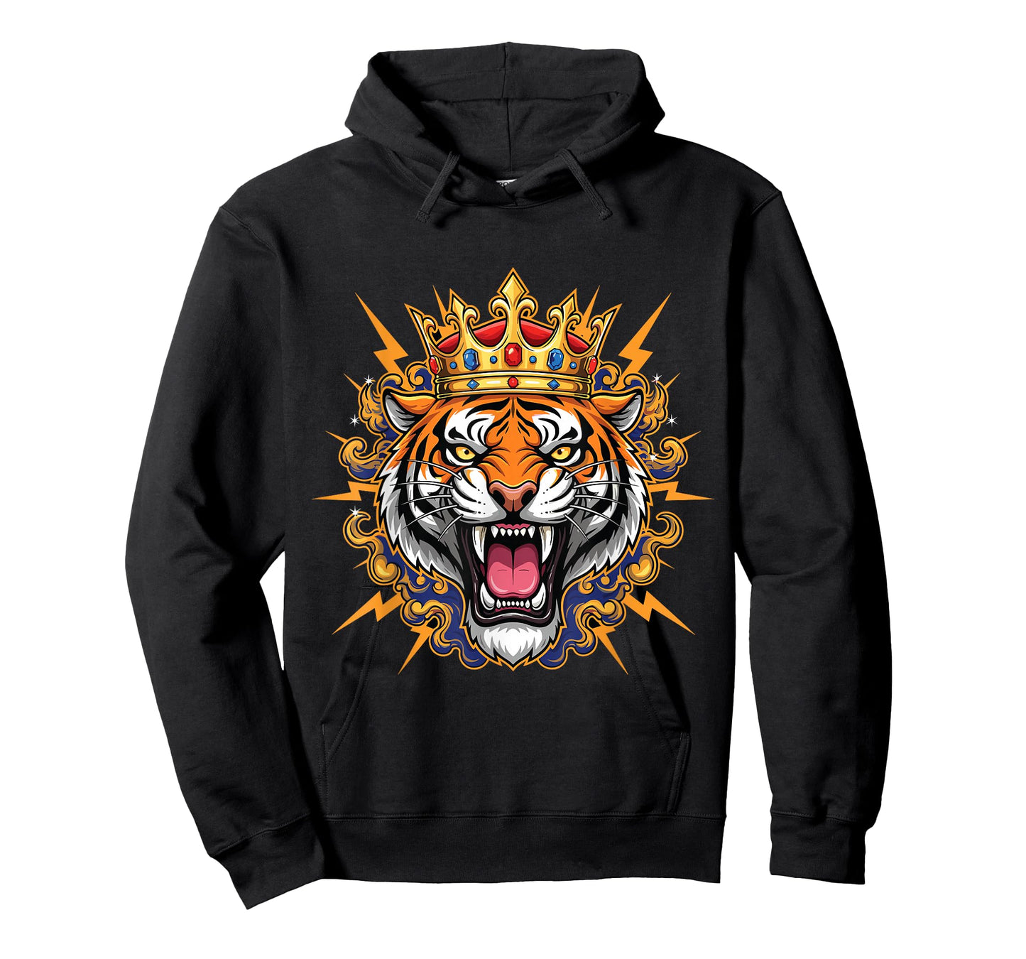 King Tiger Shirt Crown Roaring Animal Lovers T-Shirt