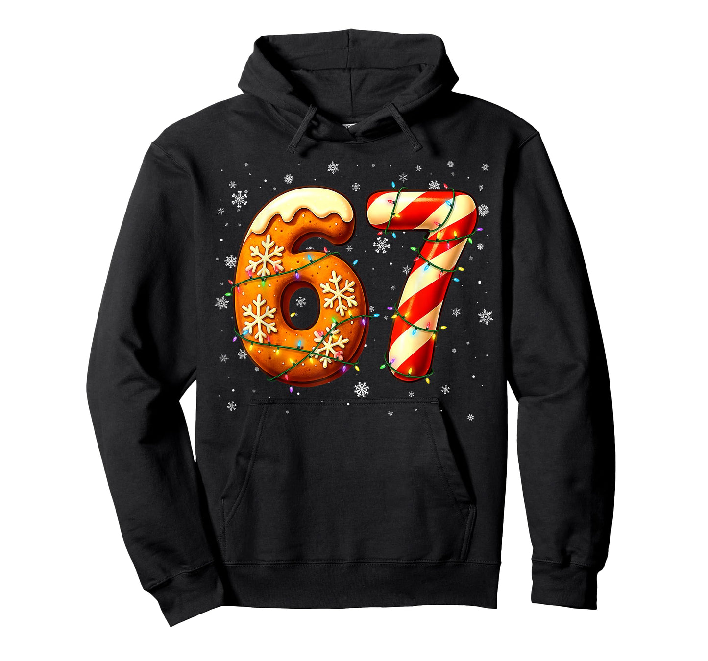 67 Six Seven 6-7 Gingerbread Candy Cane Christmas Kids Meme T-Shirt