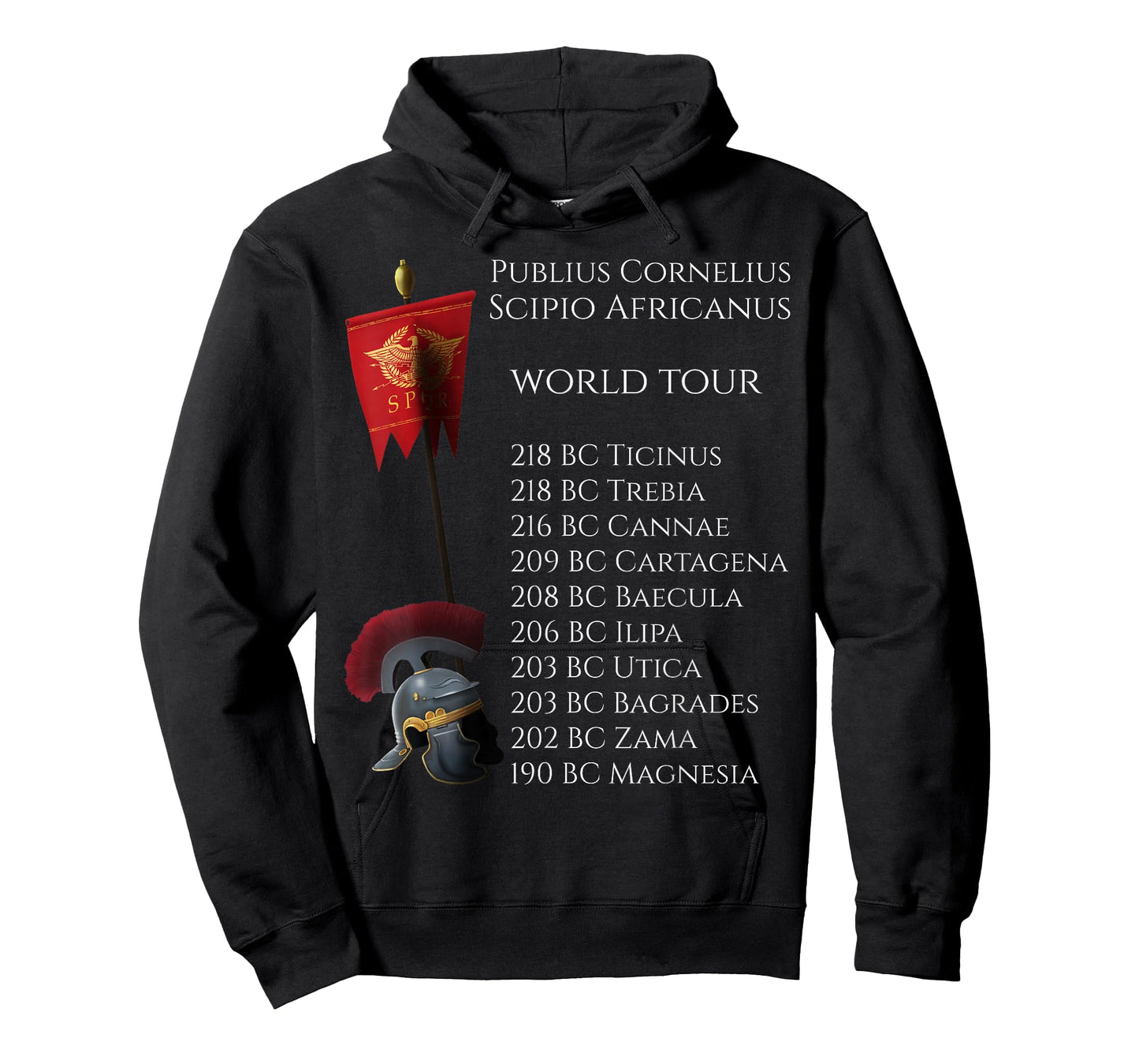 Ancient Roman History SPQR - Scipio Africanus World Tour T-Shirt