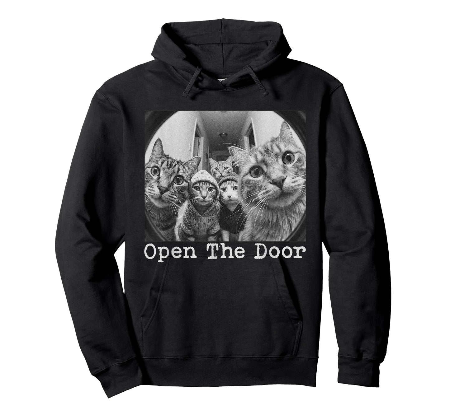 Open The Door Cat Gang Vintage Funny Cats Meme Men Women T-Shirt