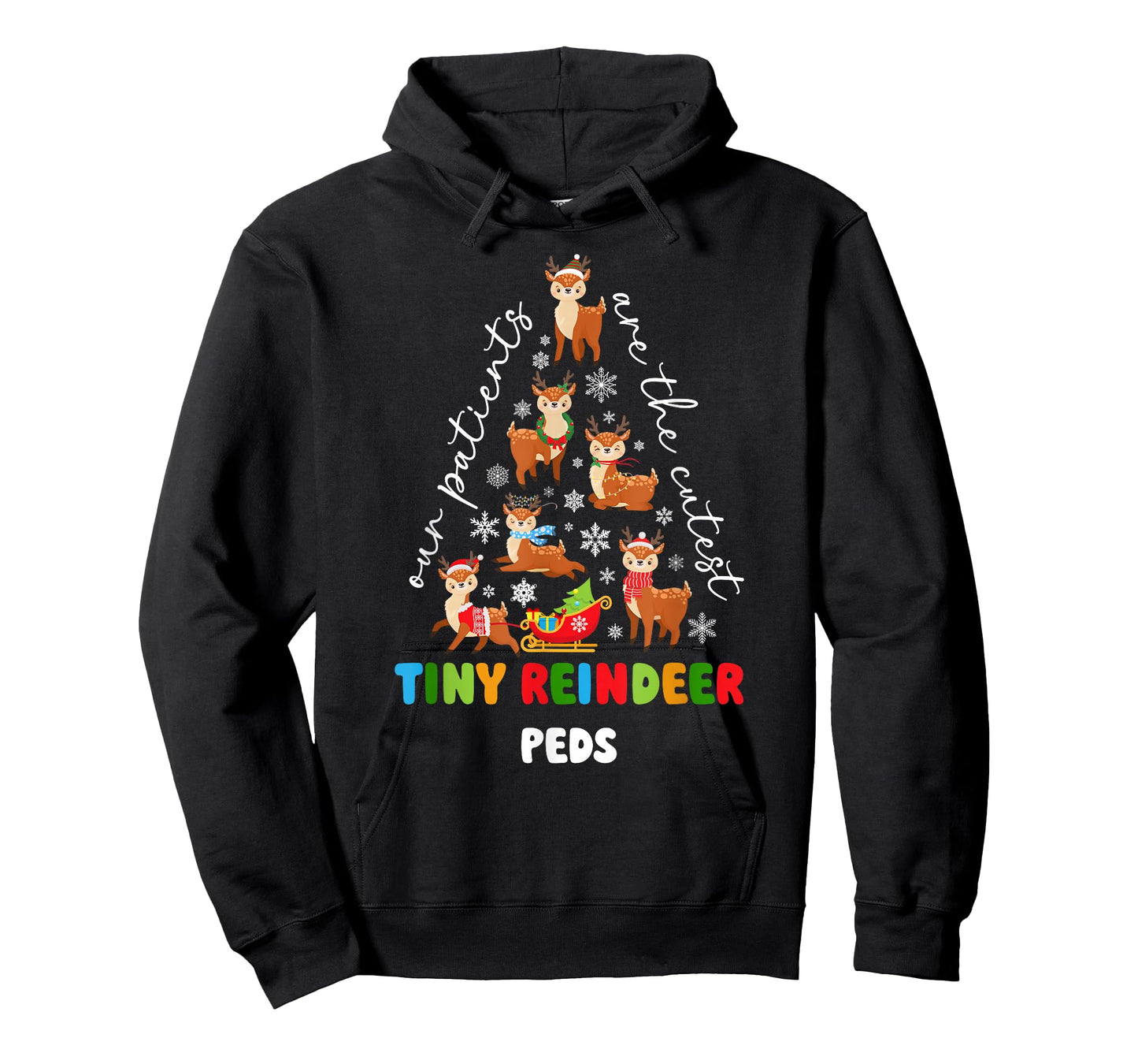 Tiny Raindeer Peds Nurse Christmas Pediatric Nurse Xmas T-Shirt