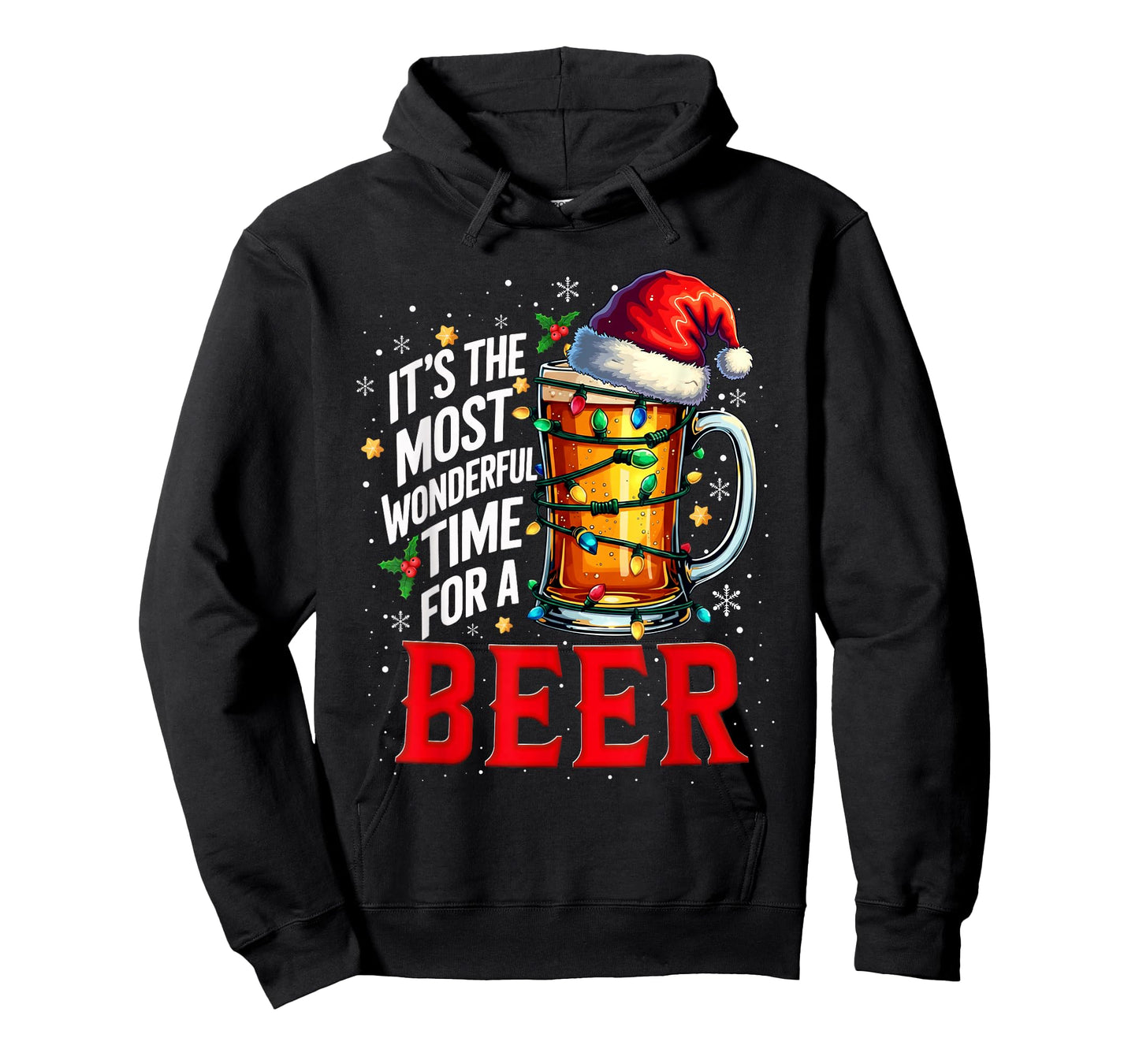 Santa It's The Most Wonderful Time for a Beer Christmas T-Shirt