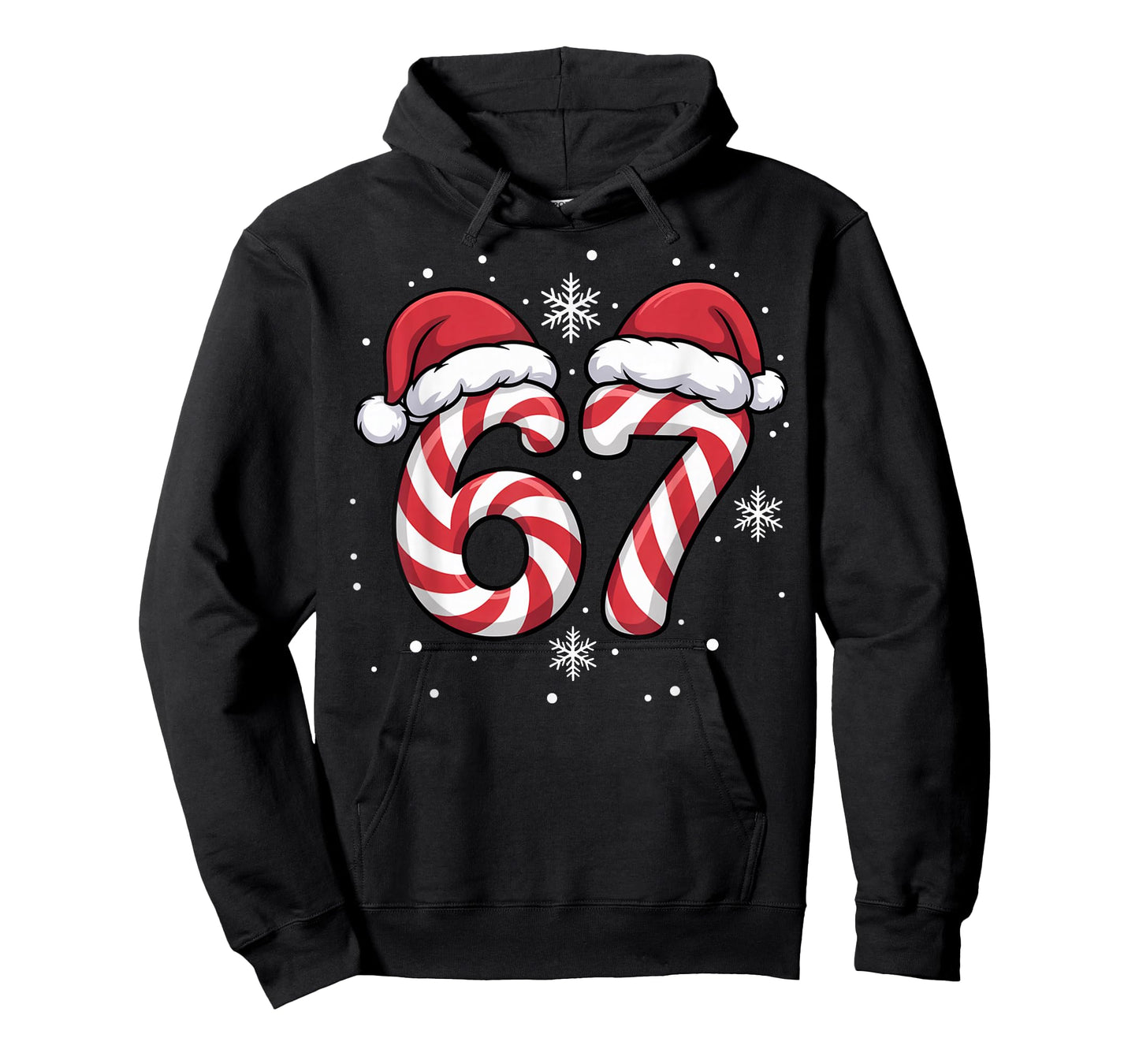 Viral 67 Candy Canes Santa Holiday Kids Humor Funny T-Shirt