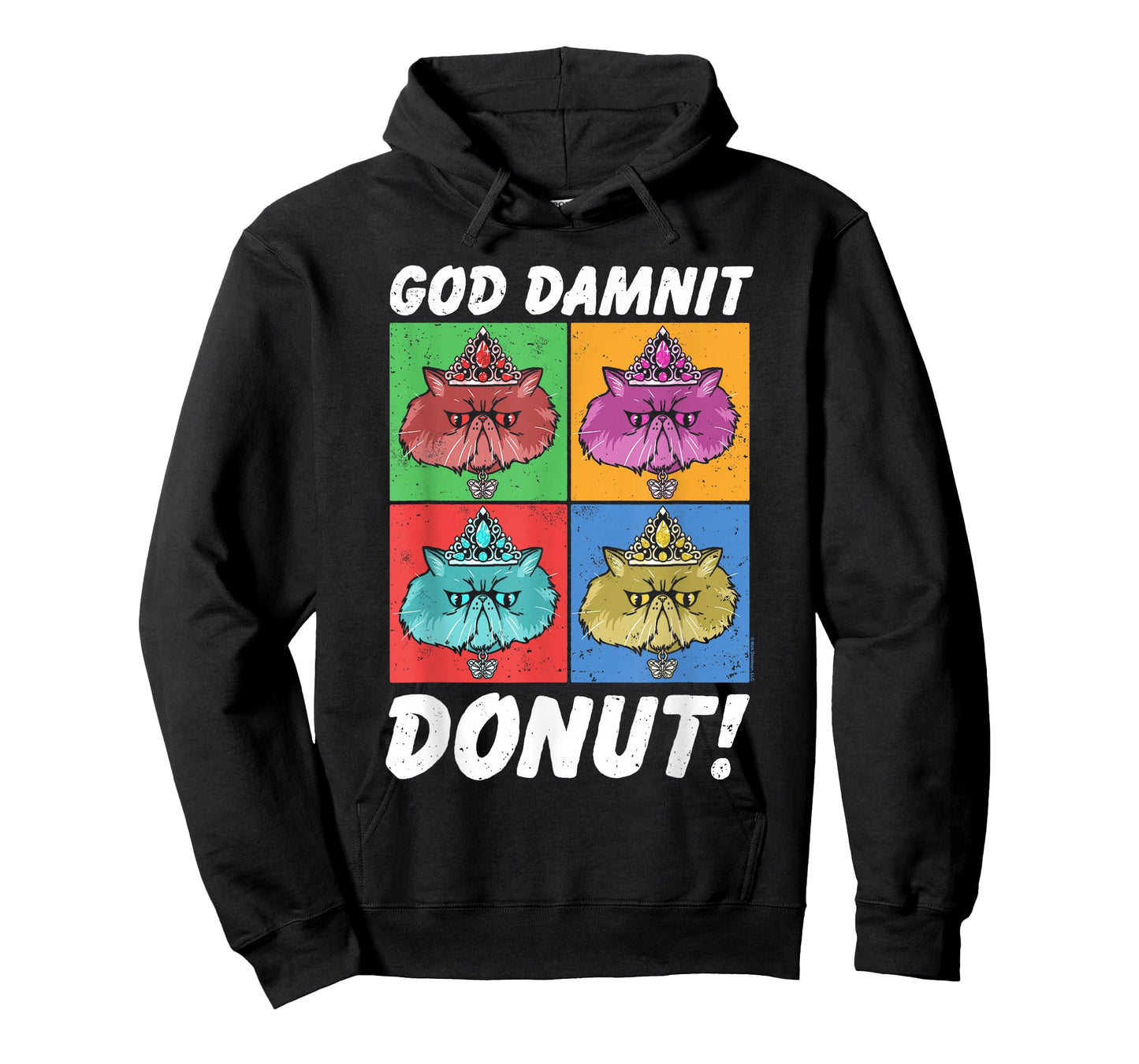God Damnit Donut Cat Pop Art Book T-Shirt