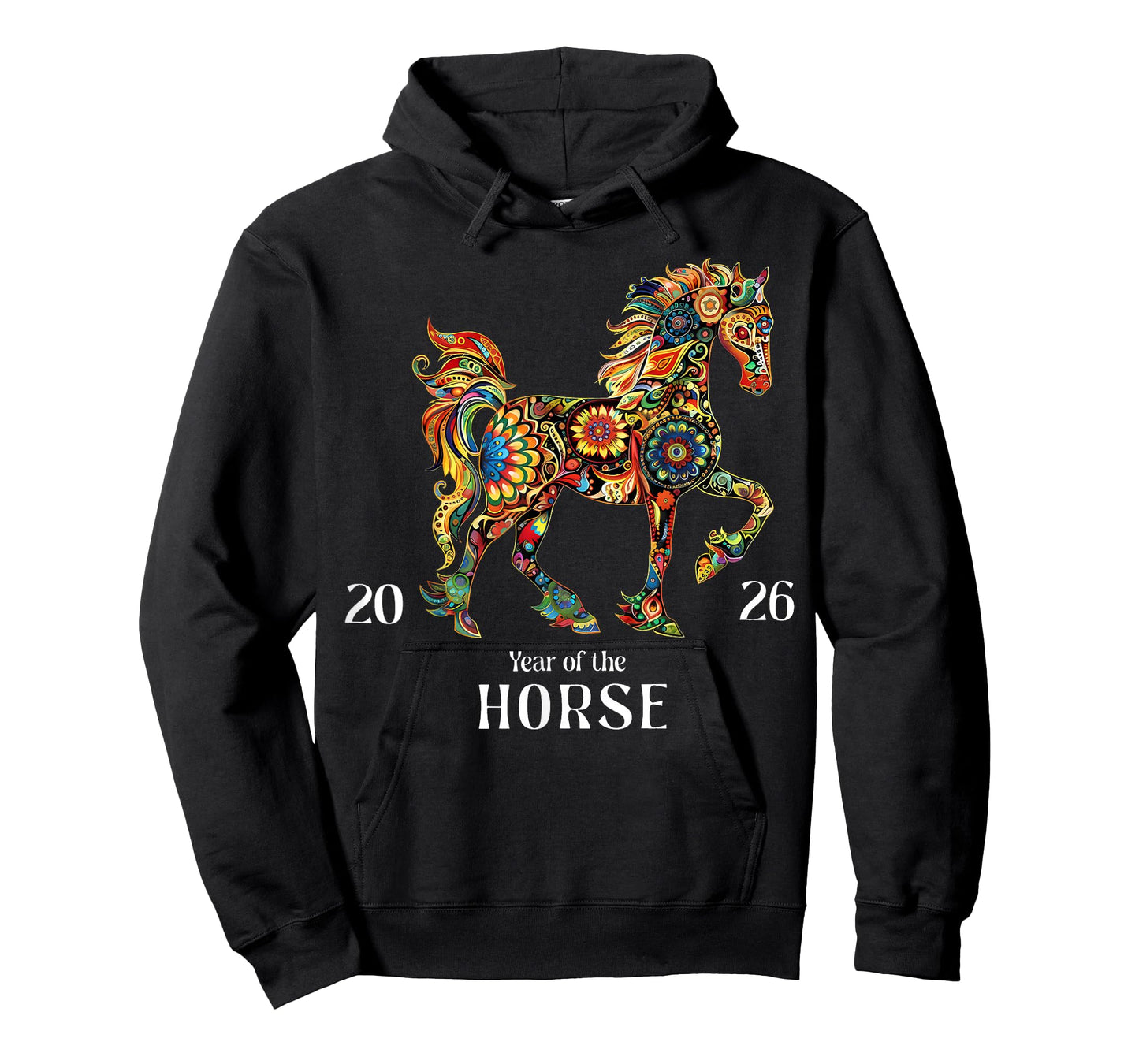 Colorful Horse Art Watercolor Graphic Year of The Horse 2026 T-Shirt