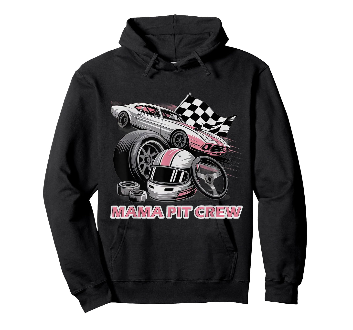 Mama Pit Crew Race Car Birthday Family Racing T-Shirt