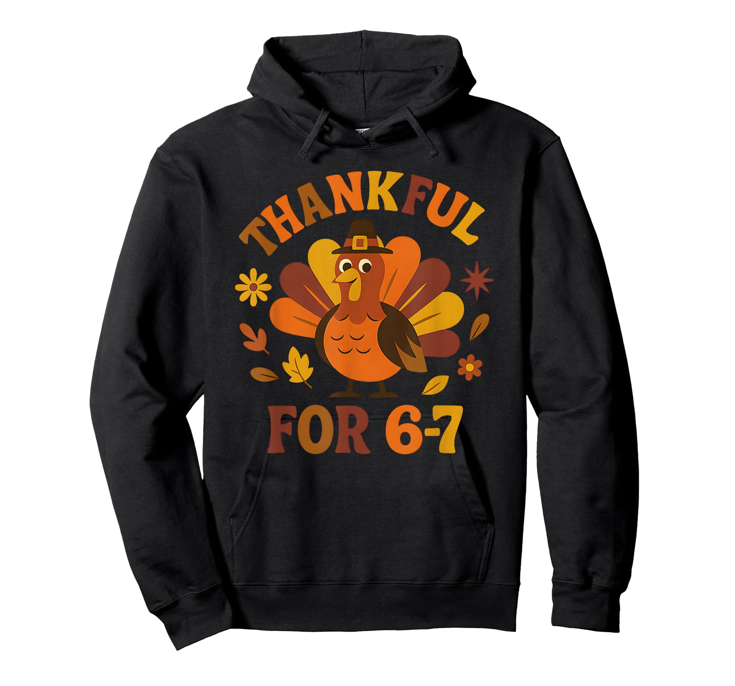 67 Thanksgiving Turkey Boys Kids Thankful Six Seven Numbers T-Shirt