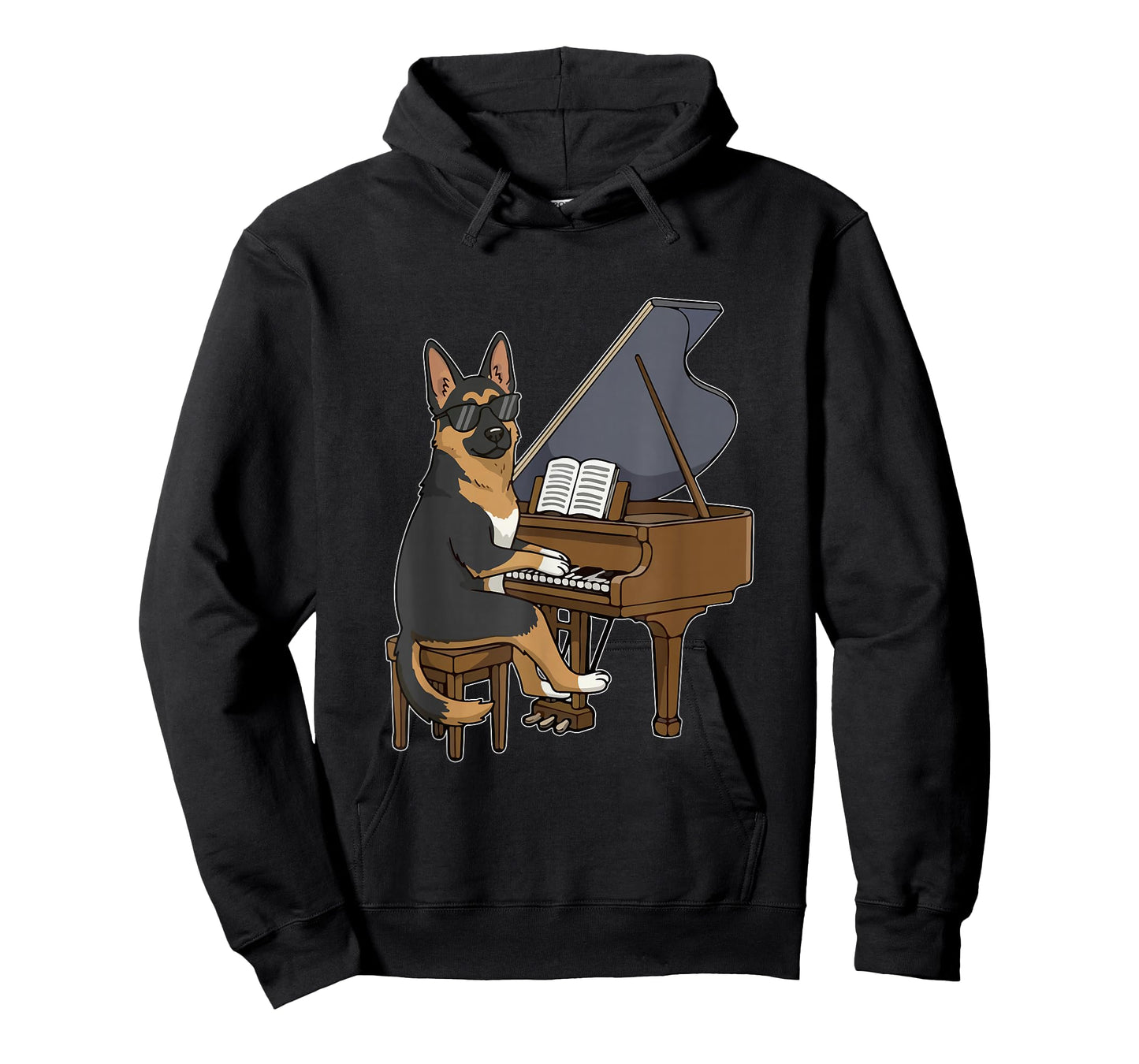 German Shepherd Playing Piano Instrumentalist Funny Owner T-Shirt