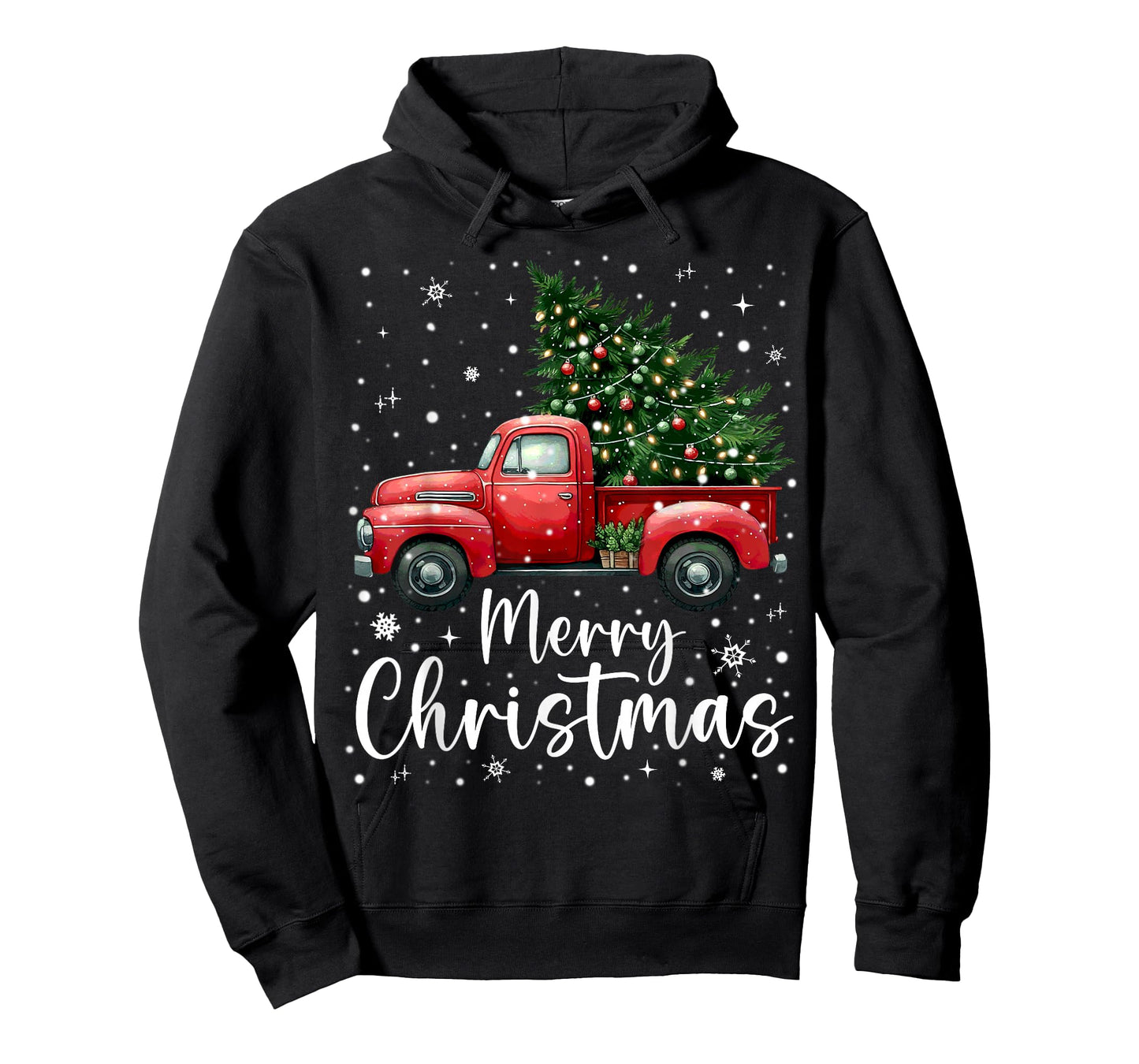 Merry Christmas Red Truck Family Matching Christmas Pajamas T-Shirt
