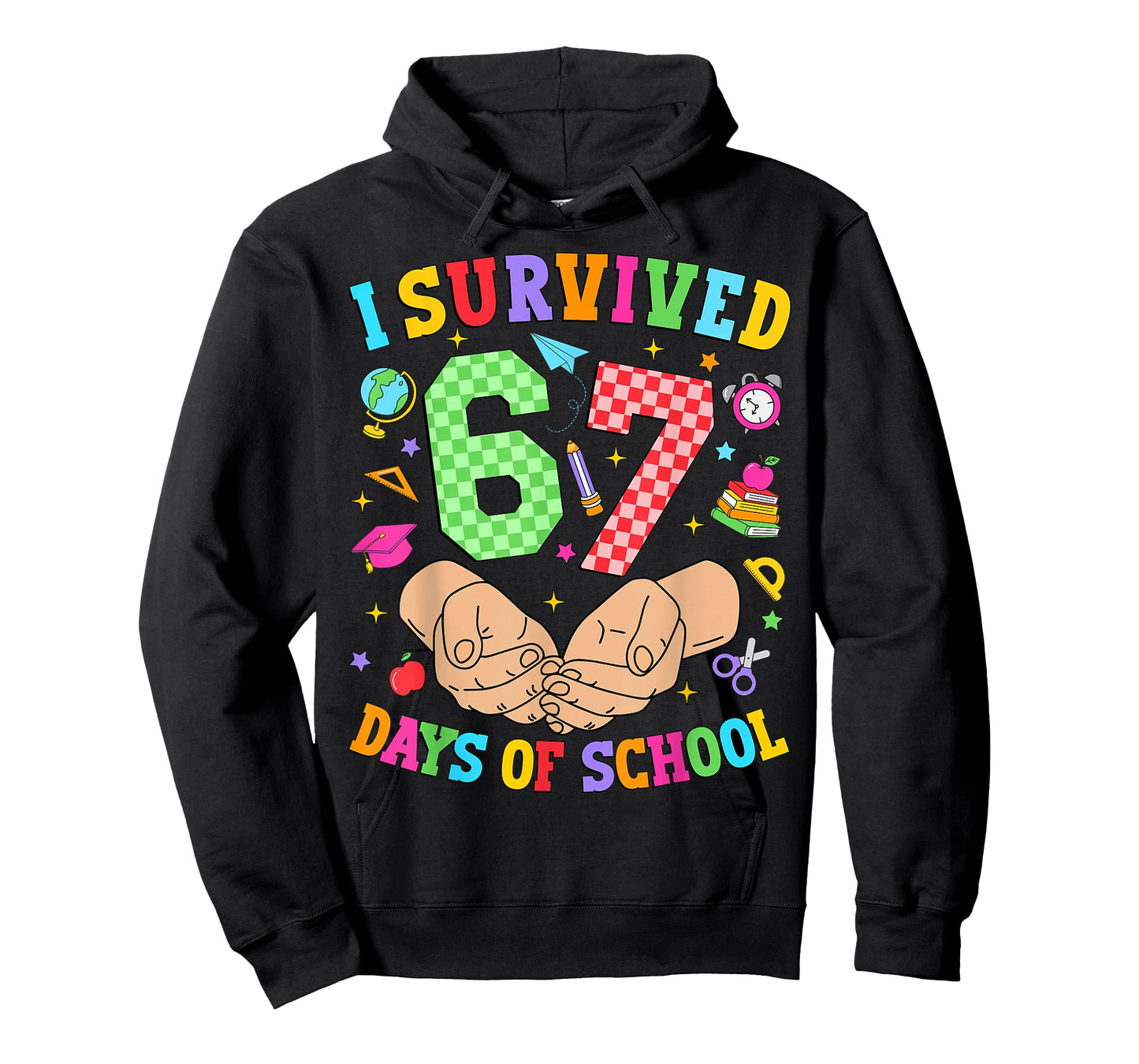 I Survived 67 Days of School Funny Six Seven 6 7 Meme Kids T-Shirt