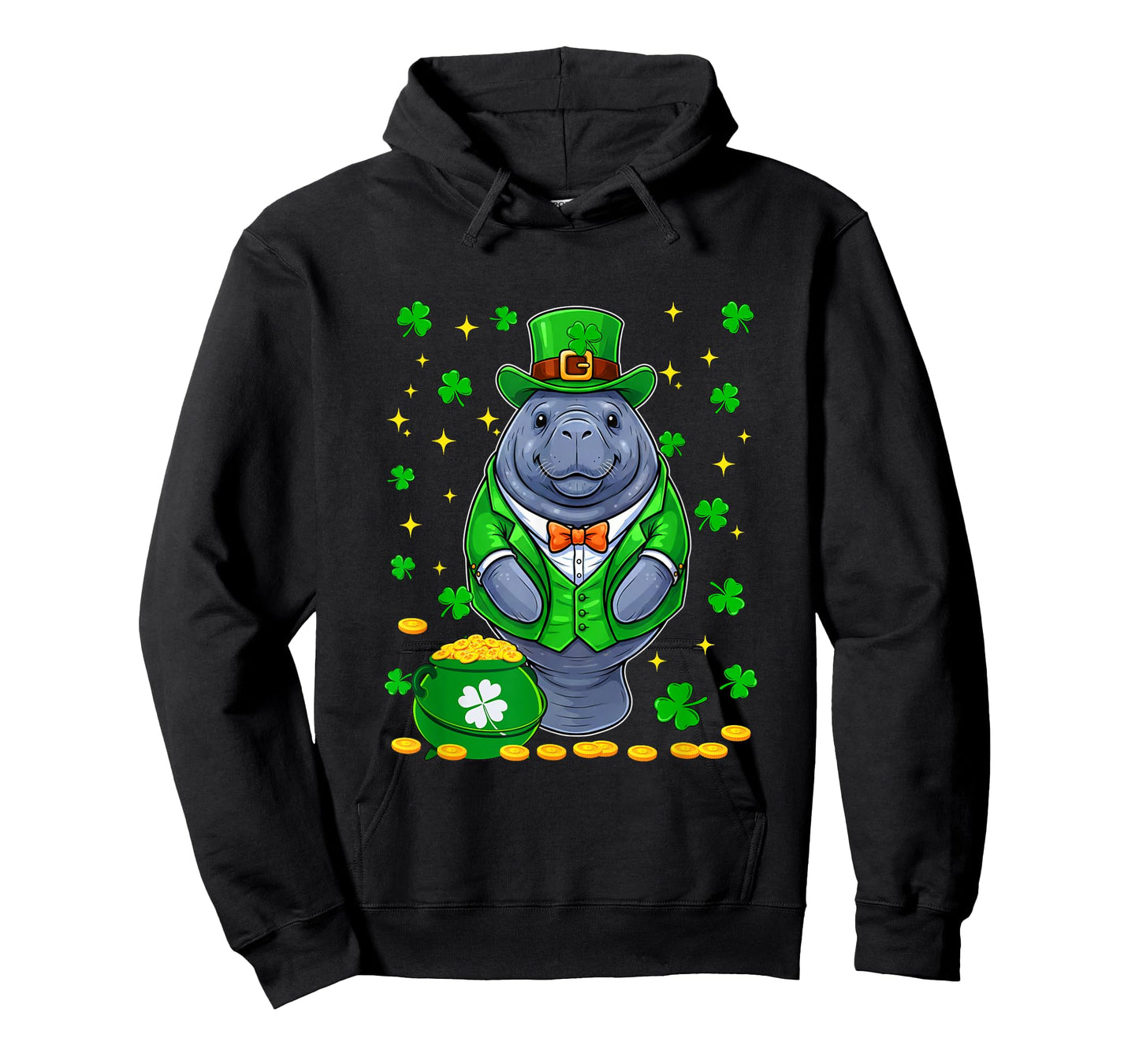 Manatee Wearing Irish Costume St. Patrick's Day Shamrocks T-Shirt