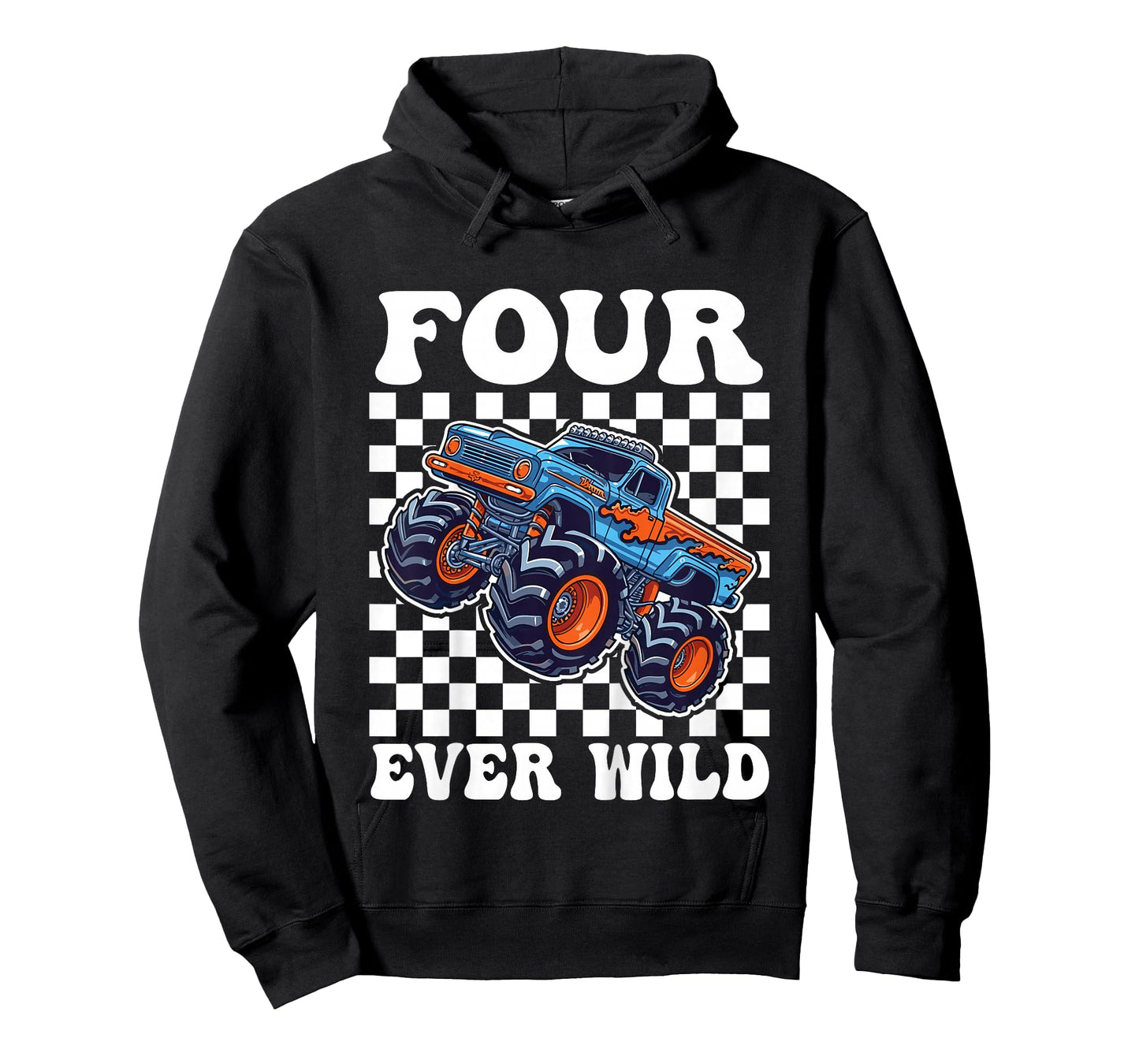 4th Birthday Monster Truck 4 Year Old Boys 4th Party T-Shirt