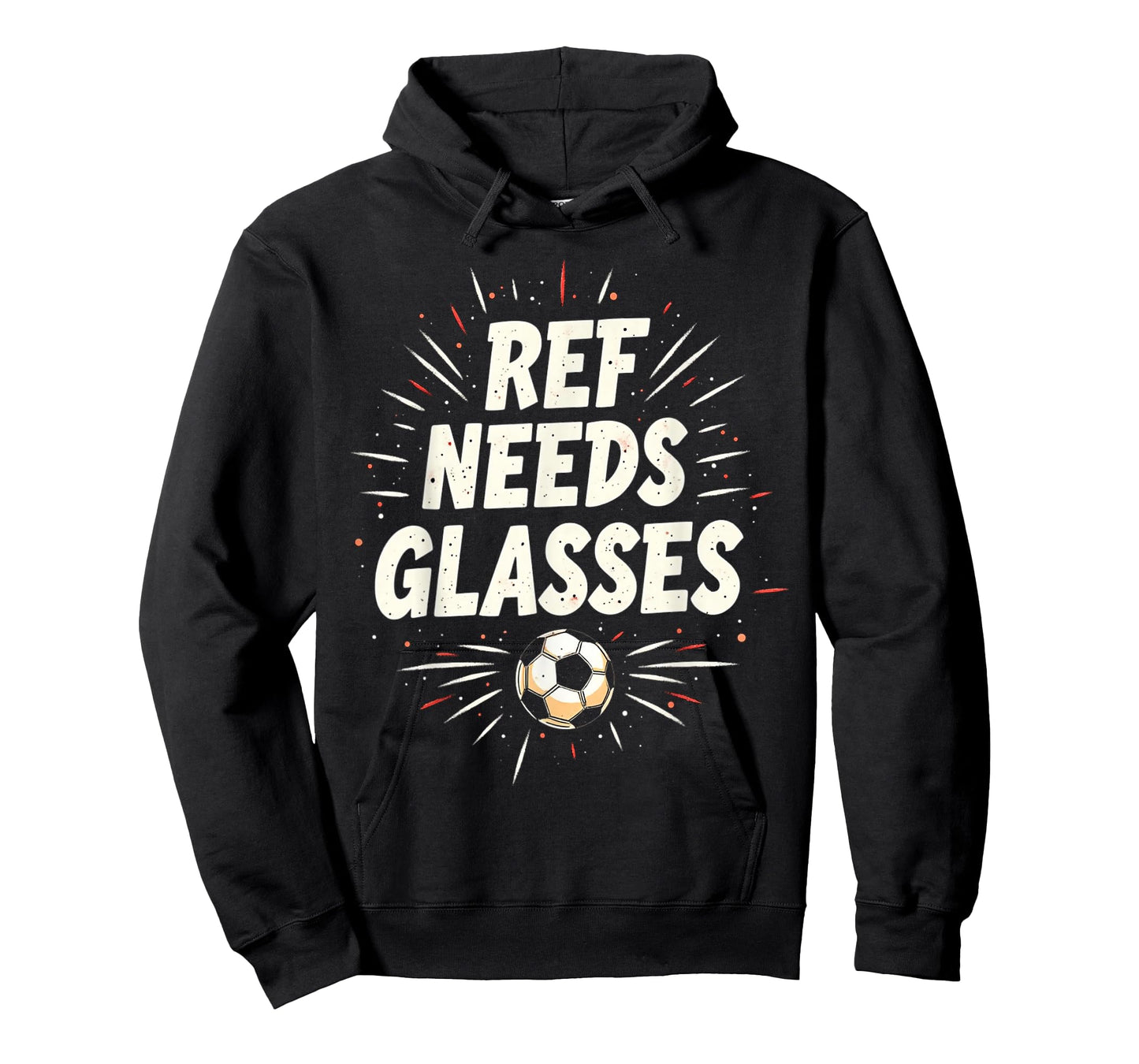 Funny Soccer Quote Gift Ref Needs Glasses T-Shirt