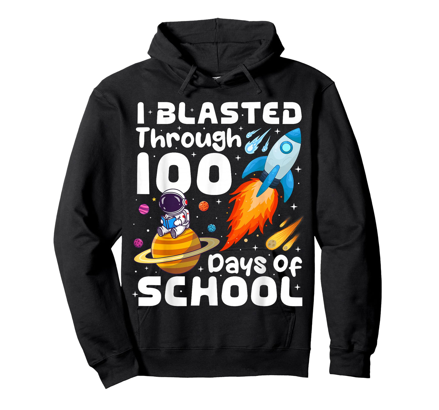 I Blasted Through 100 Days of School Teacher Kids 100th Day T-Shirt