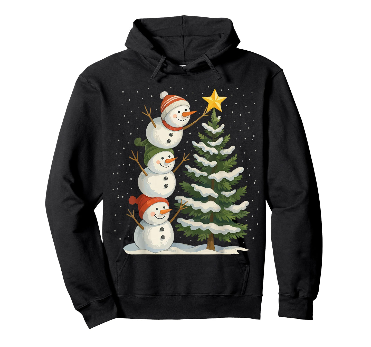Funny Christmas Snowman Topper Tree Holiday Family Women Men T-Shirt