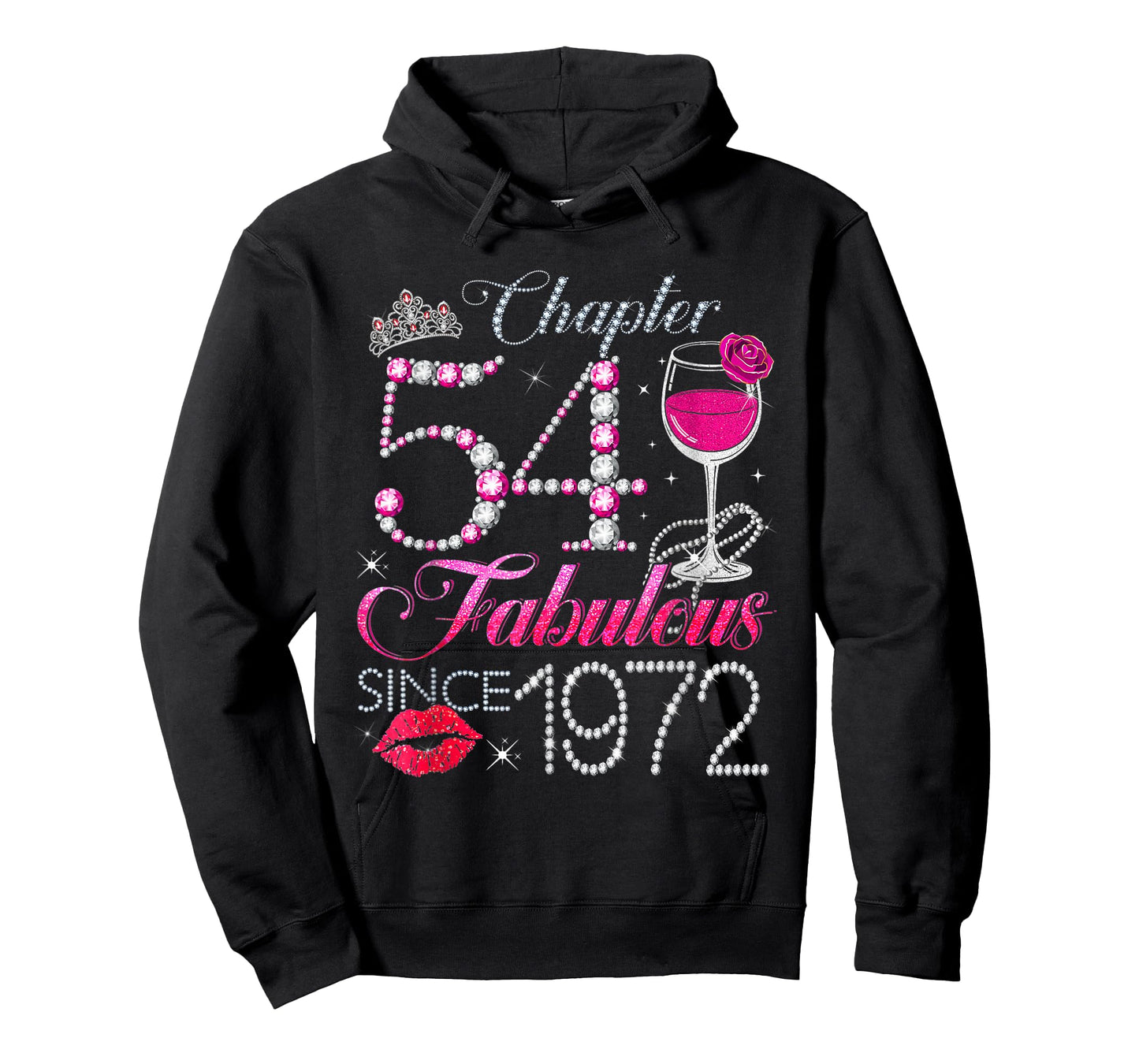 Chapter 54 Fabulous Since 1972 54th Birthday Queen Diamond T-Shirt