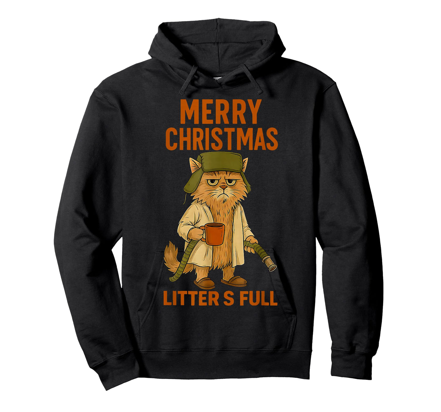 Litter's Full Merry Christmas Funny Cat Lovers Holidays Xmas T-Shirt