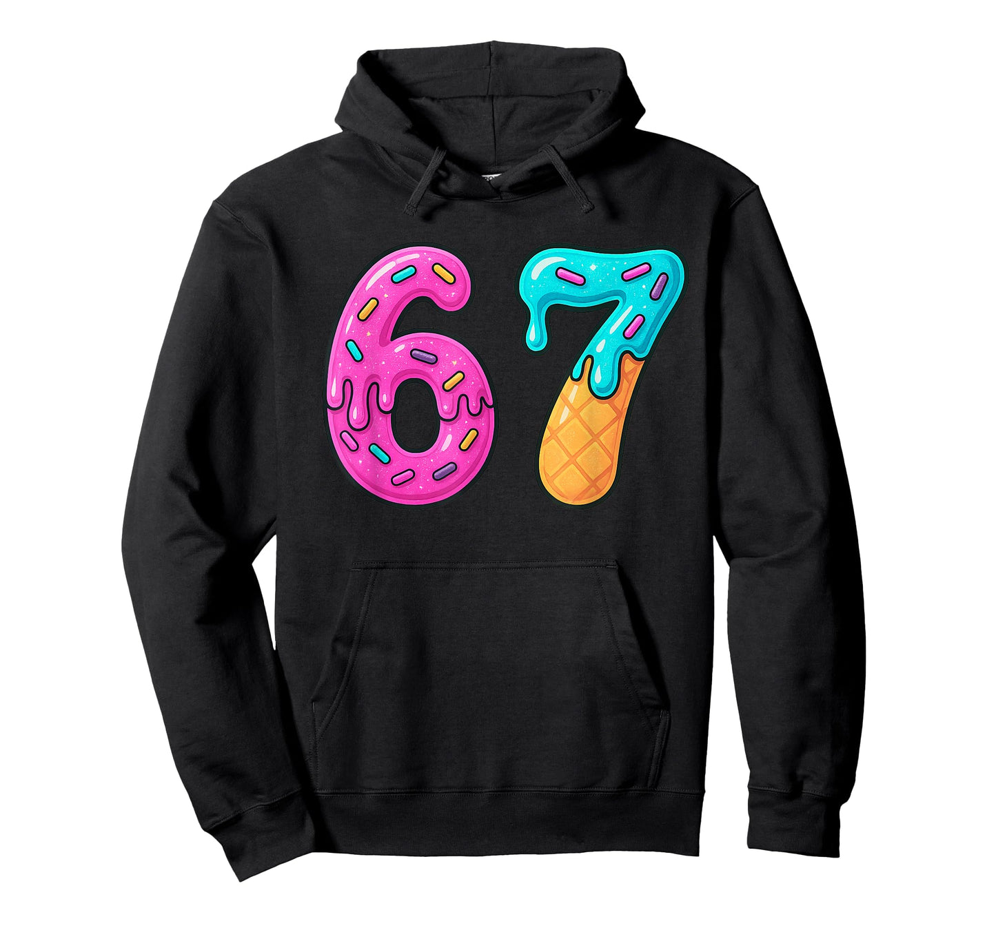 6 7 Meme Cool Number Ice Cream Drip 67 T-Shirt