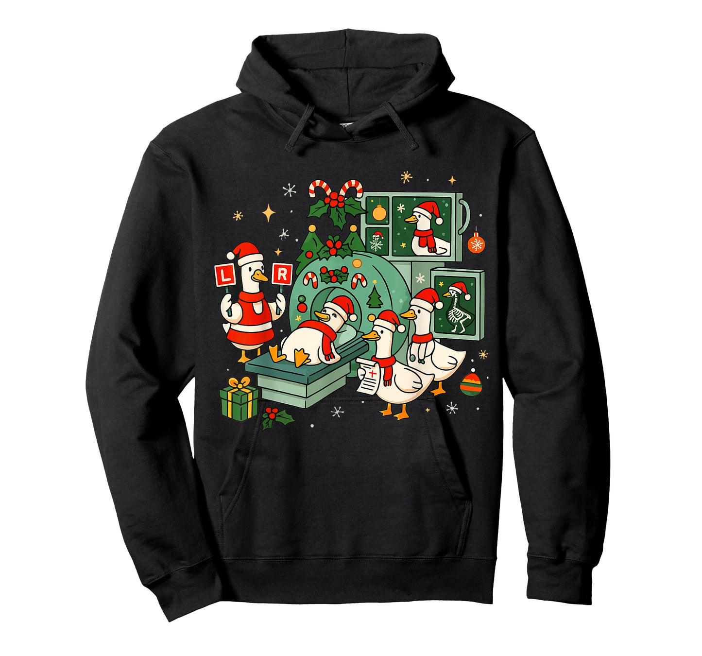 Funny Radiology Goose Nurse X-Ray Tech Christmas Xmas Vibes T-Shirt