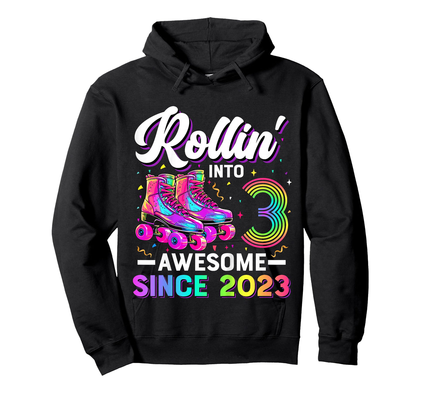 Kids 3rd Birthday Shirt Girl 3 Year Old Roller Skate Skating T-Shirt