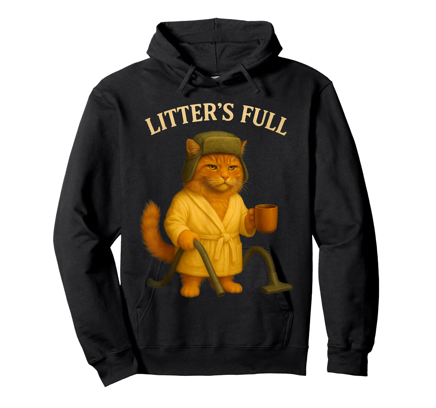Litter’s Full Funny Cat Parody Christmas Humor Quote T-Shirt