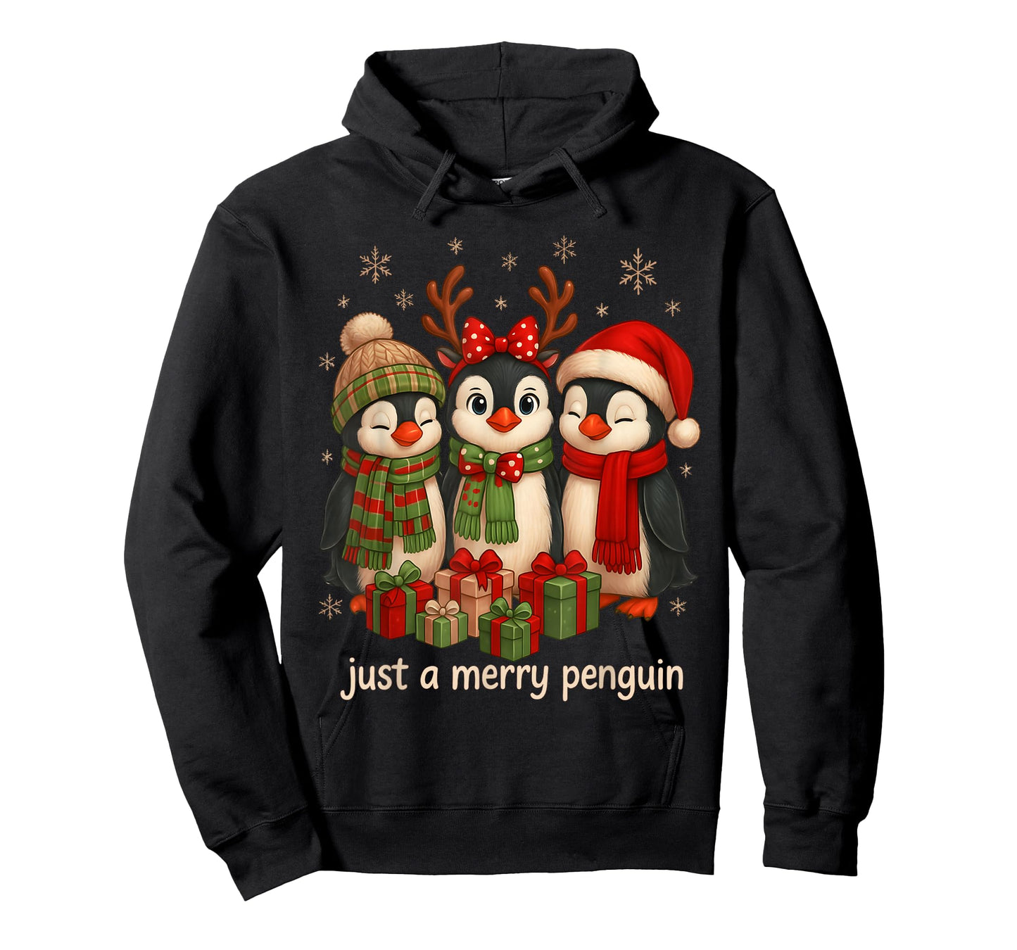 Cute Penguin Christmas Just A Merry Penguin Xmas Holiday T-Shirt