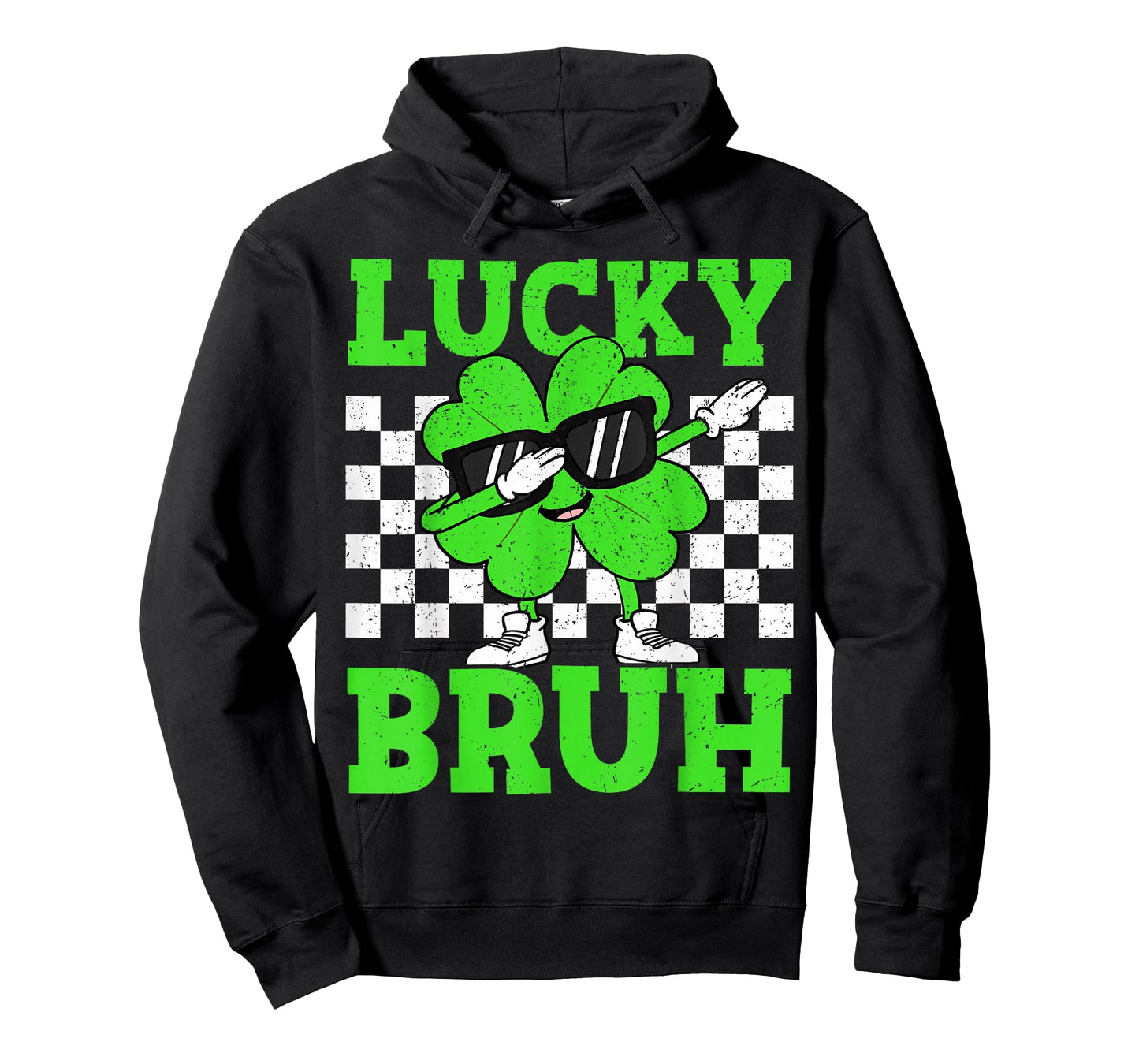 Boys St Patricks Day Kids Lucky Bruh Dabbing Shamrock Clover T-Shirt