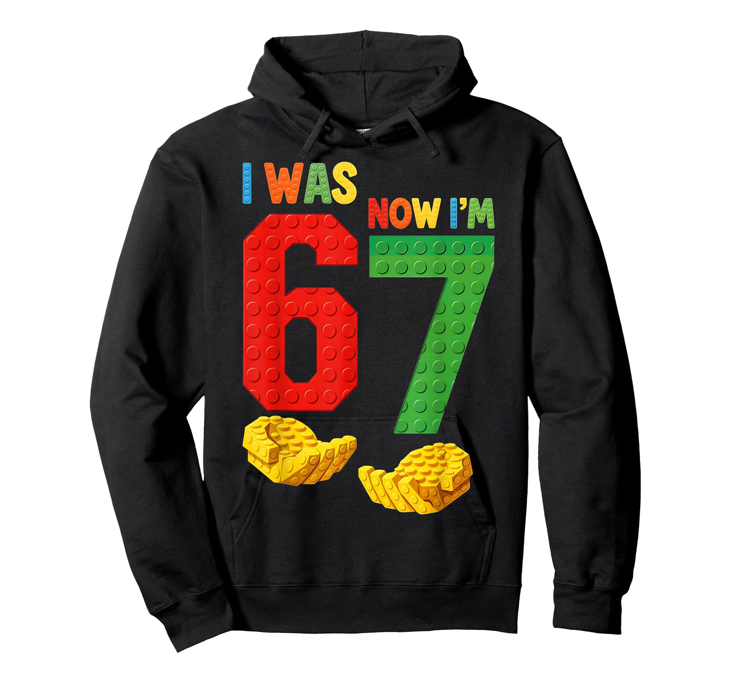 I was 6 Now I'm 7 Building Blocks Birthday Boy Gift for Kids T-Shirt