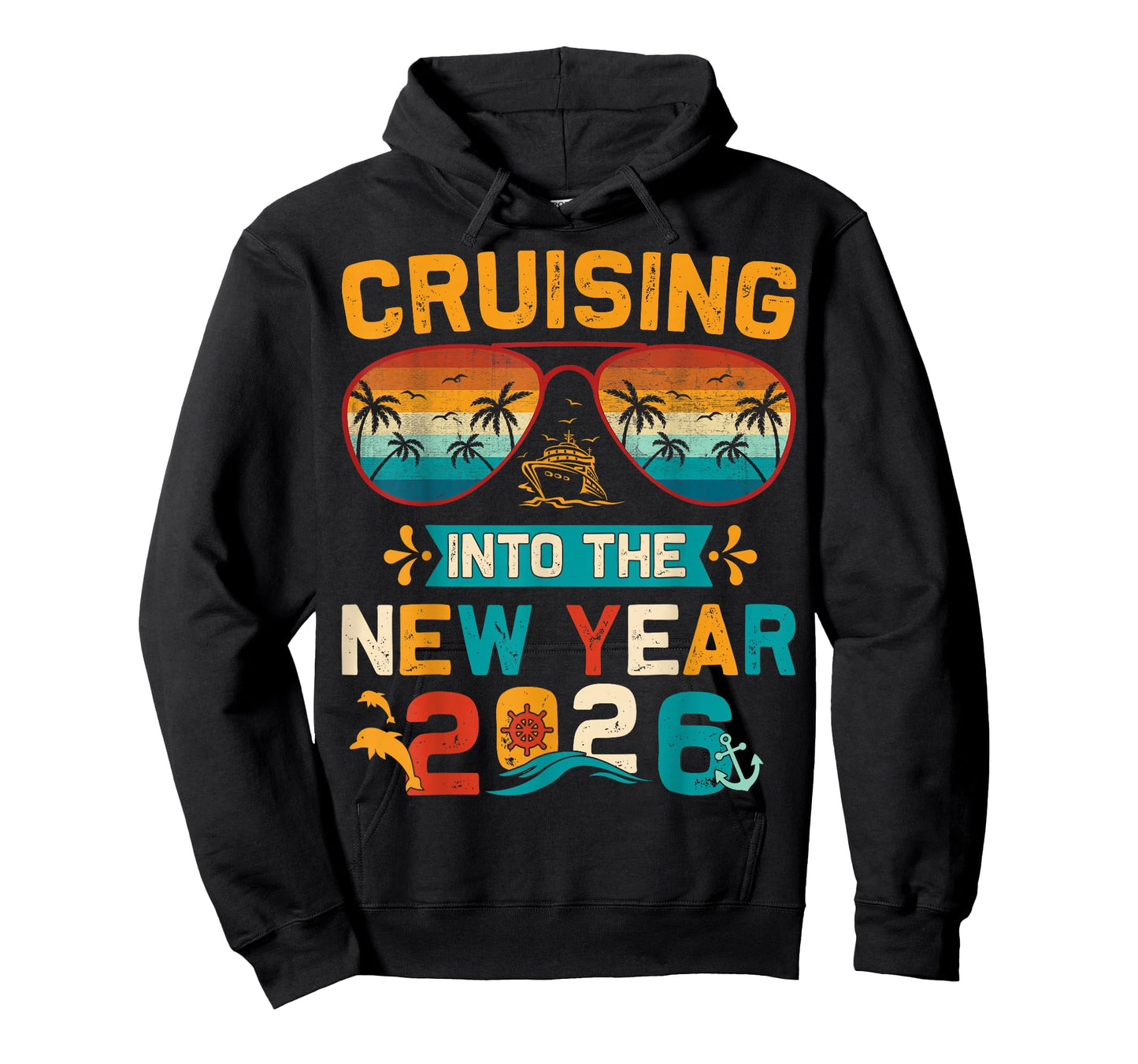 Vintage Cruising Into 2026 New Years Party Family Matching T-Shirt