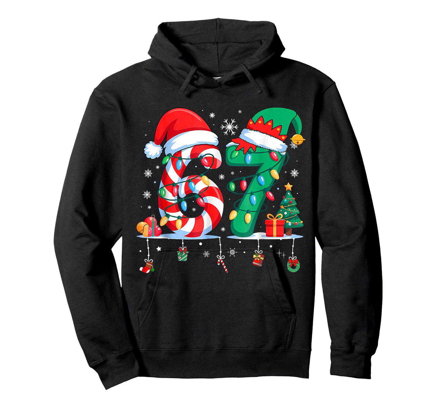 67 Six Seven Xmas Funny Christmas 6 7 Meme Men Women Kids T-Shirt