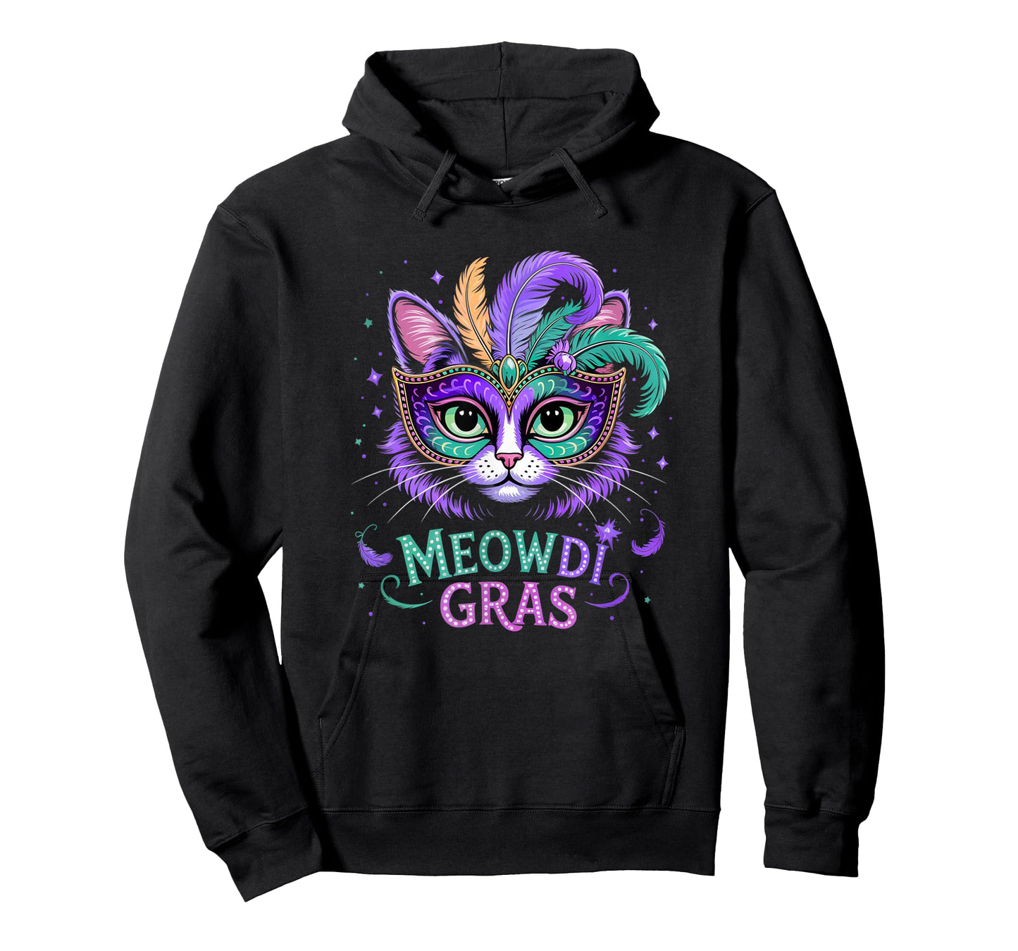 Mardi Gras Cat Matching Funny Carnival Party Mens Womens T-Shirt