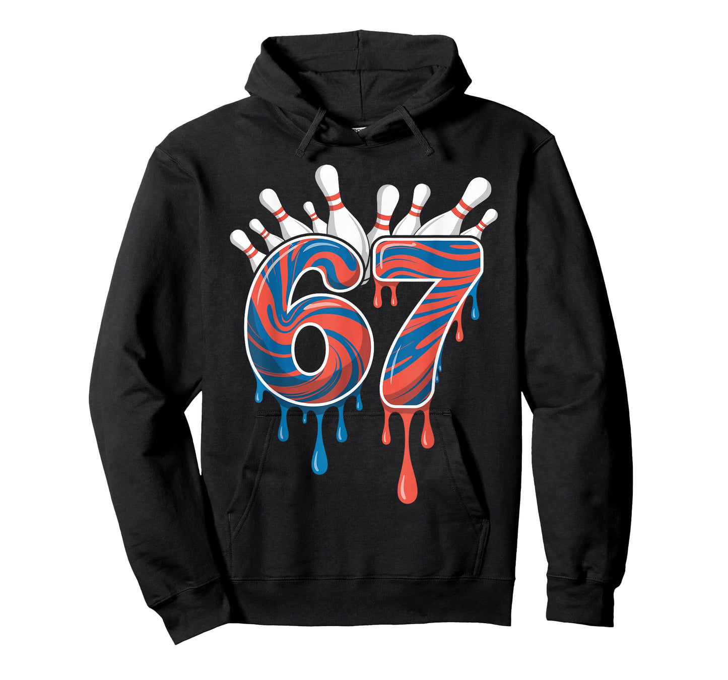Bowling Ball 67 Six Seven Alpha Slang 6 7 Meme Kids Teacher T-Shirt