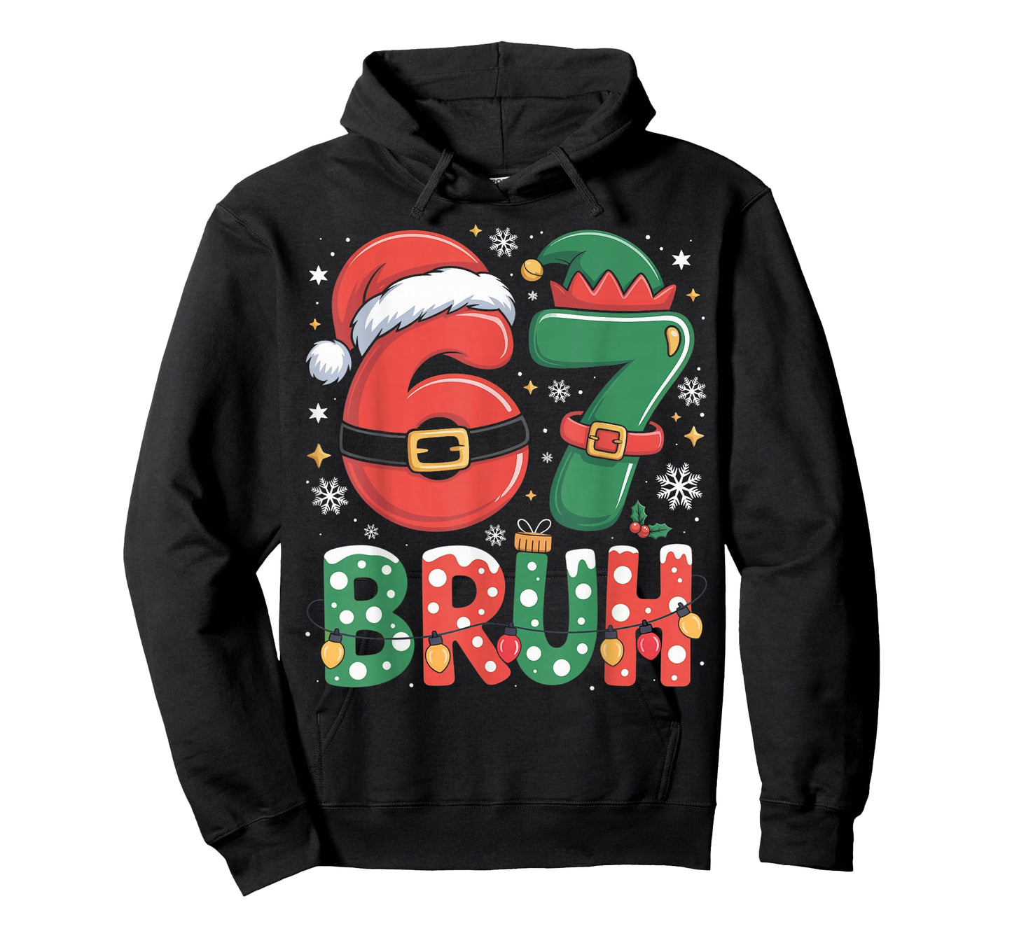 Bruh 67 Six Seven 6 7 Meme Christmas Funny Boy Girl Kids T-Shirt