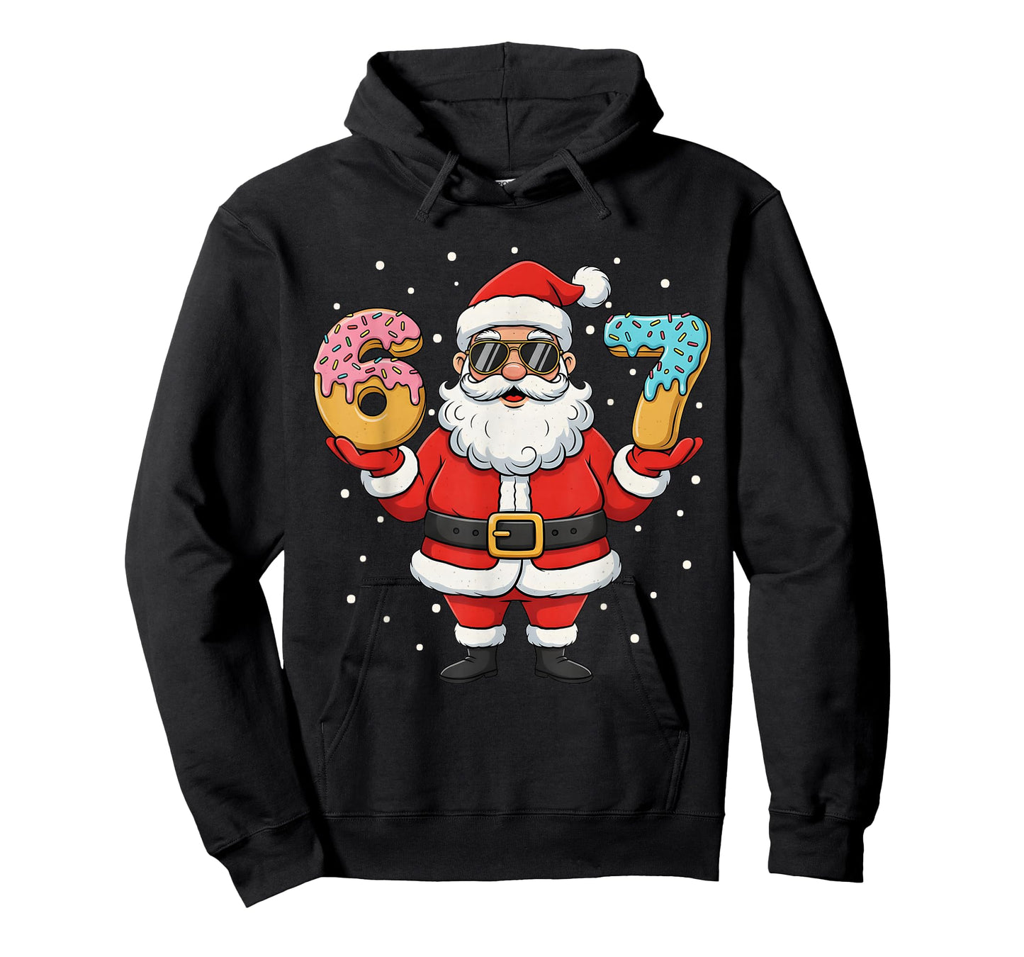 Santa 67 Ice Cream Six Seven Meme Funny Christmas Men Women T-Shirt