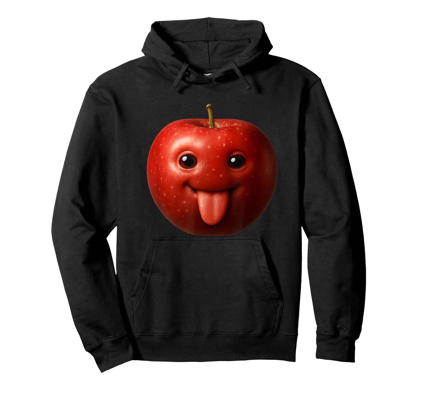 Funny Silly Apple gen z Meme BrainRot Humor Tongue Out T-Shirt