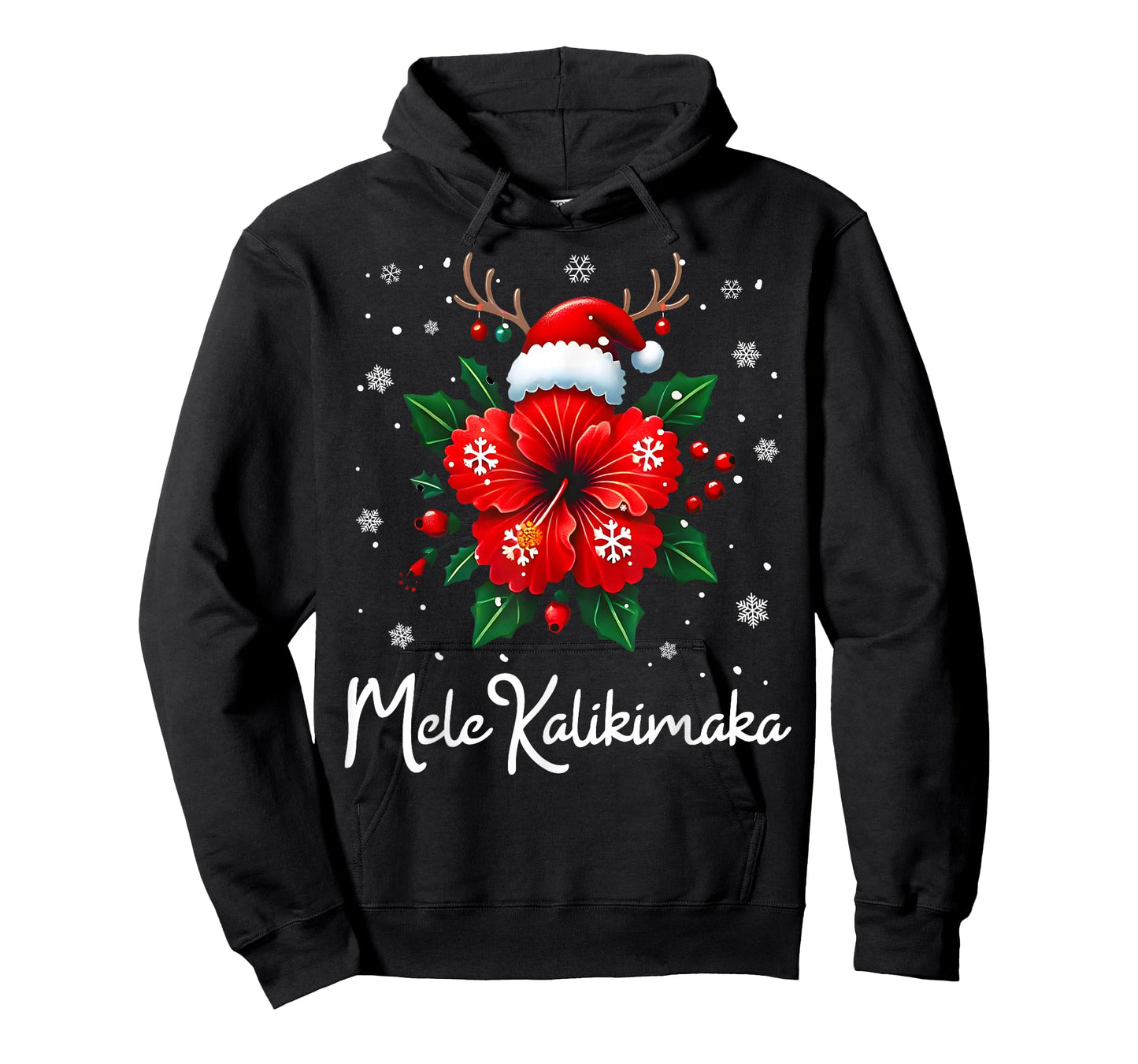 Mele Kalikimaka Hawaiian Christmas Tropical Floral Xmas T-Shirt