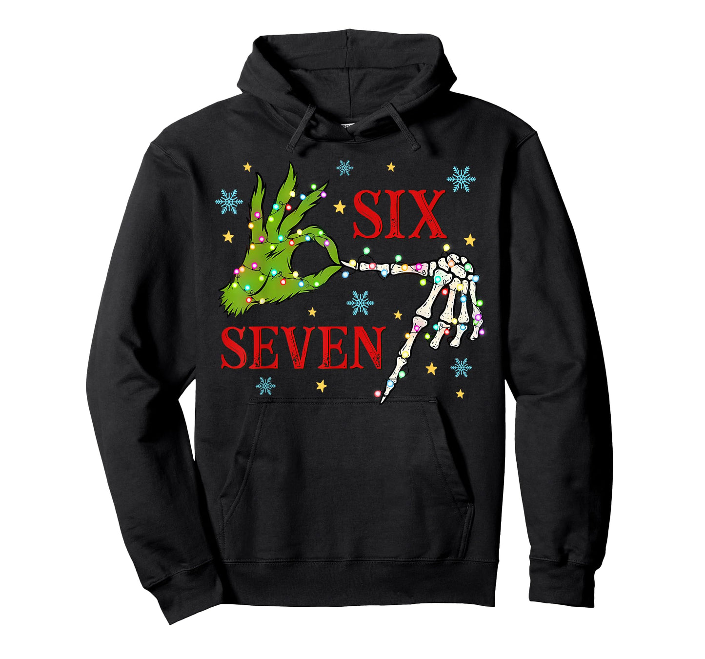 Six Seven 6 7 Gen Z Alpha Meme Slang Merry Christmas Holiday T-Shirt