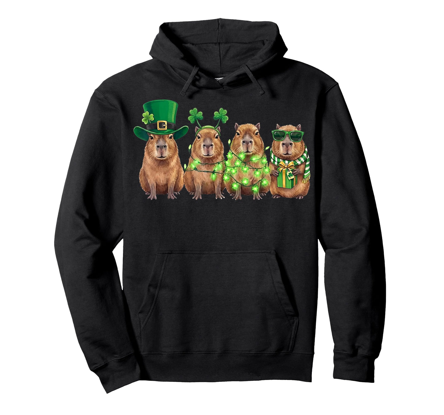 Capybara St Patricks Day Funny Capybaras Lover Men Kids T-Shirt