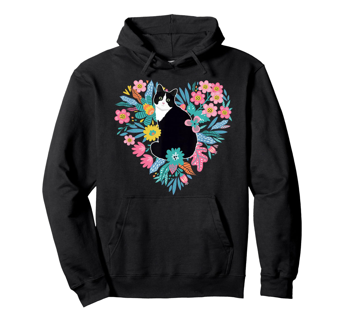 Tuxedo Cat Flowers Tuxedo Cat Owner Tuxedo Cat Lover T-Shirt
