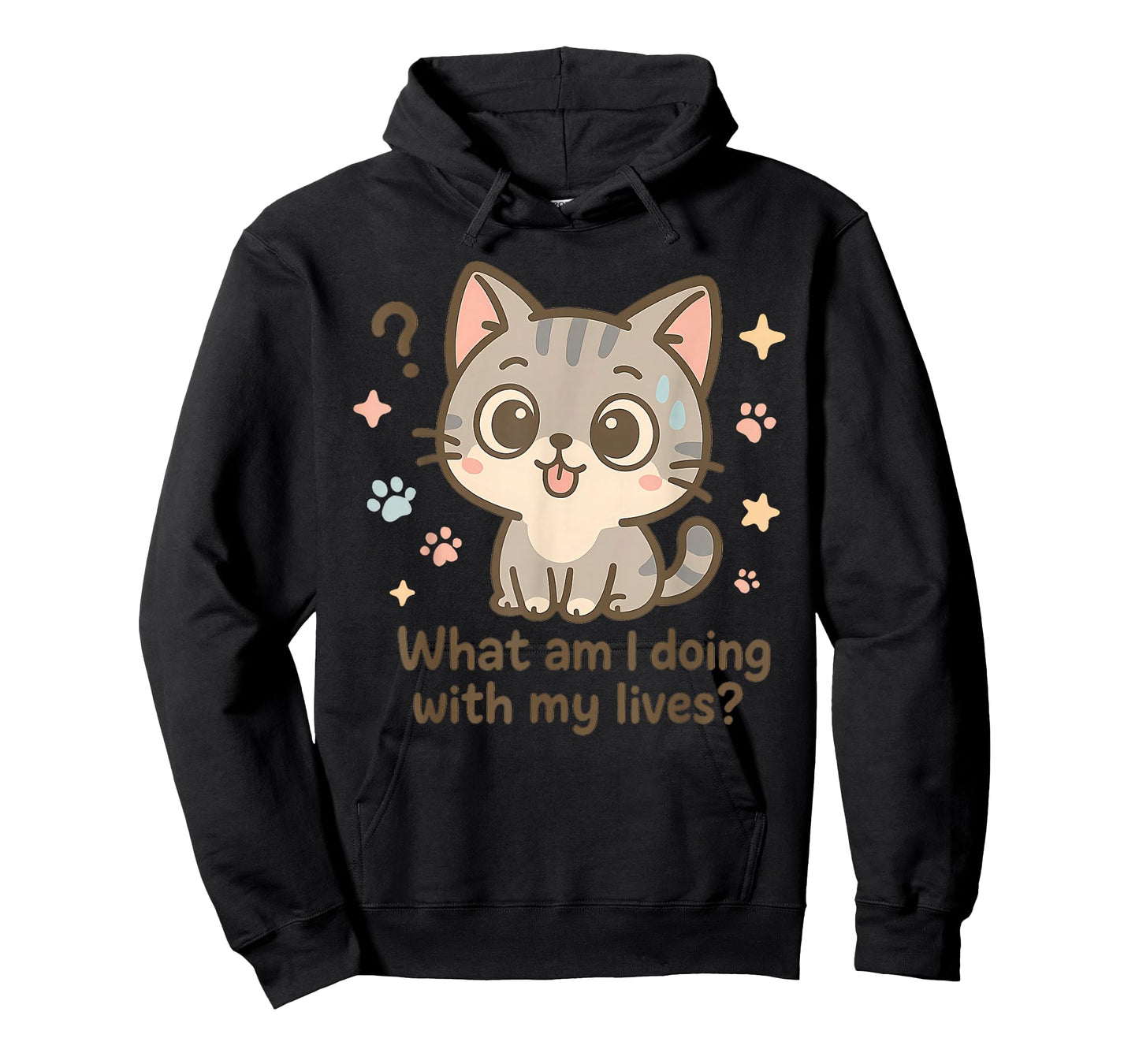 What Am I Doing with My Lives Cute Cat Humor T-Shirt