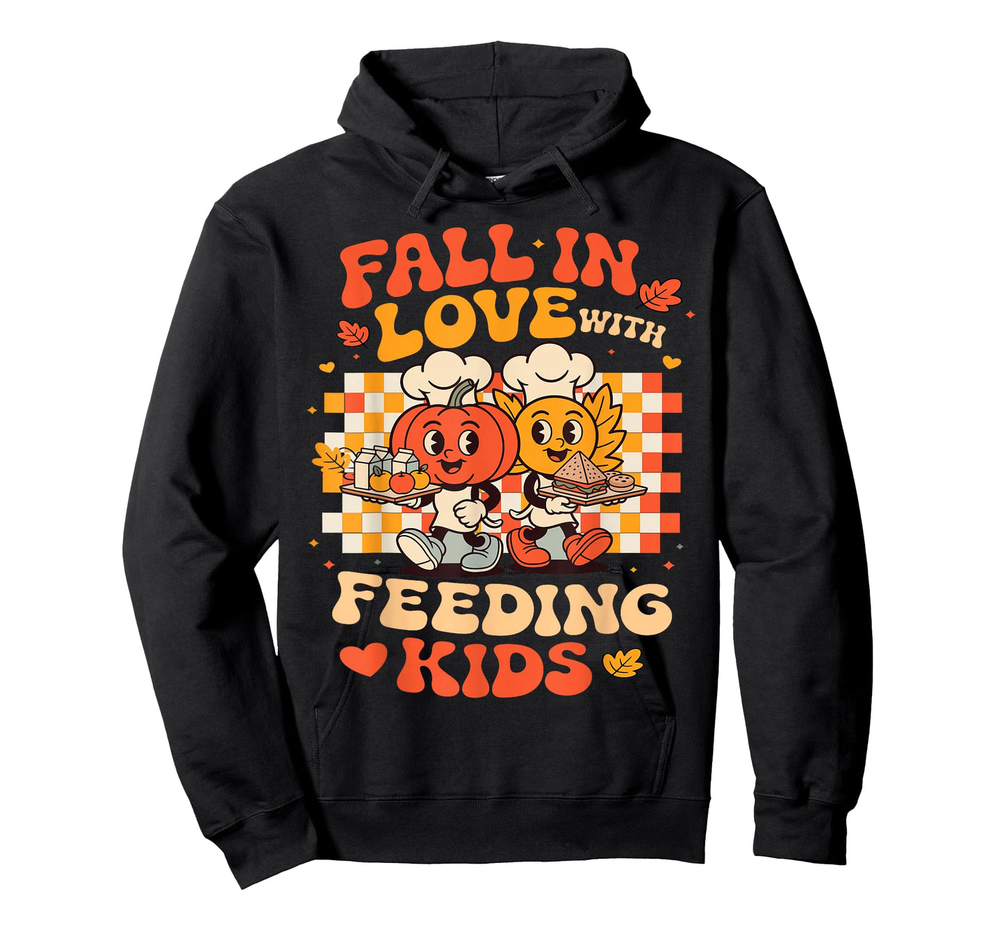 Lunch Lady Fall in Love Feeding Kids Autumn School Lunch T-Shirt