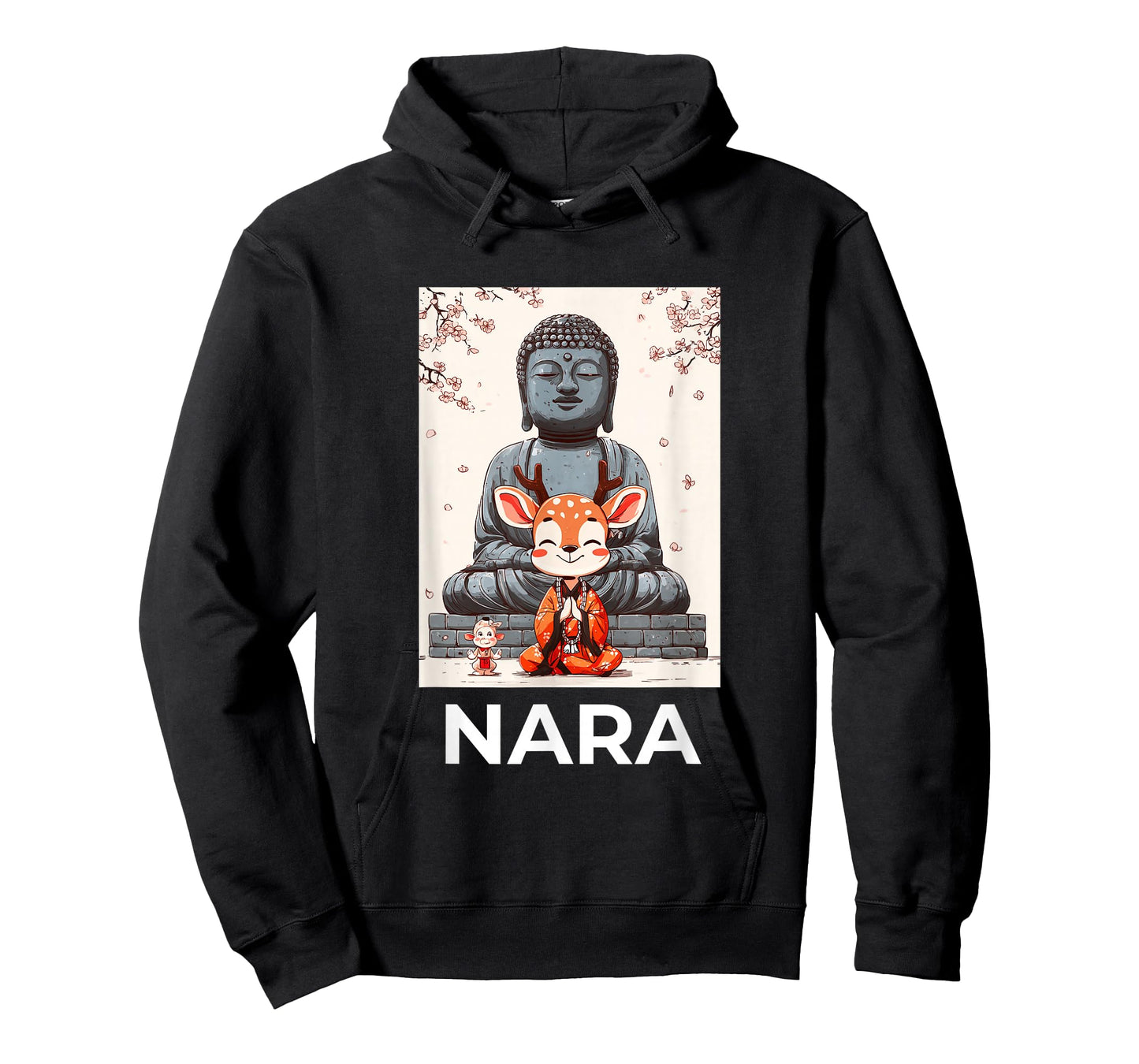 Cute Deer Meditating in Front of The Great Buddha in Nara T-Shirt