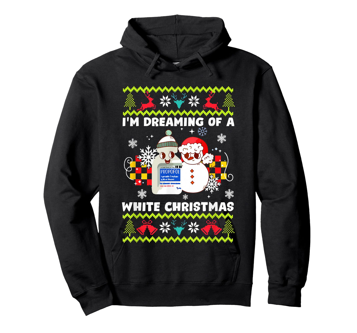 I'm Dreaming of A White Christmas Anesthesia Humor T-Shirt
