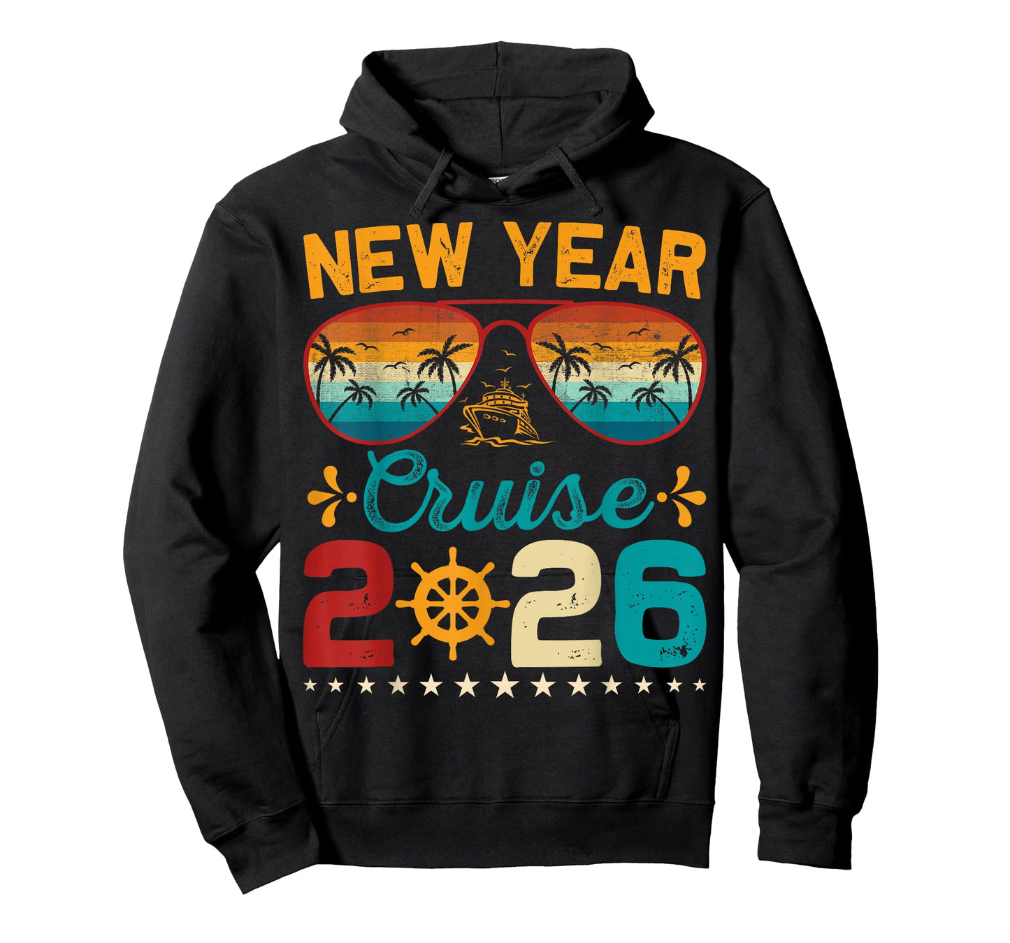 Vintage New Year Cruise 2026 Family Matching NYE Celebration T-Shirt