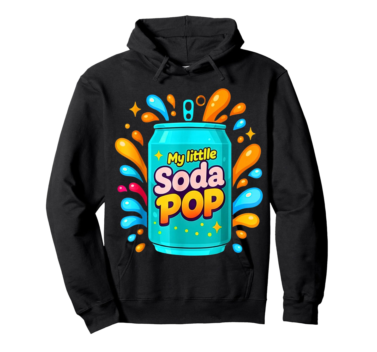 Soda Pop Cartoon Splash Cute Retro Beverage Joke T-Shirt